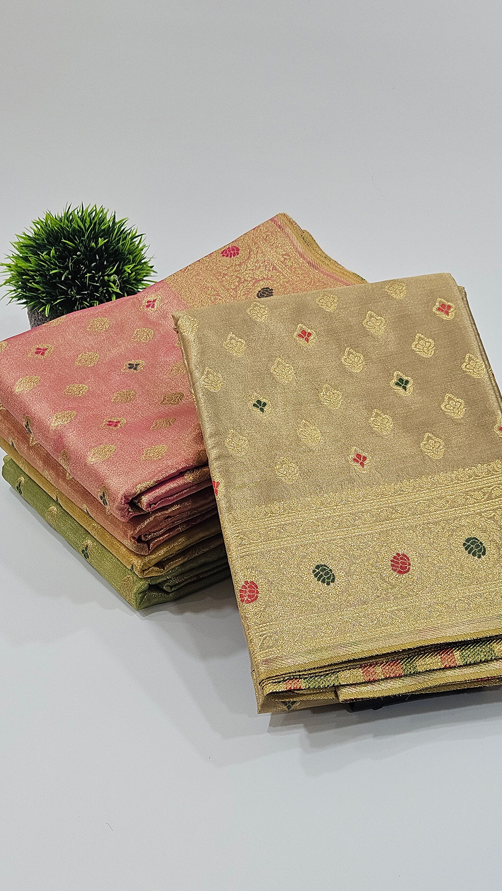 Banarasi tissue silk Gold