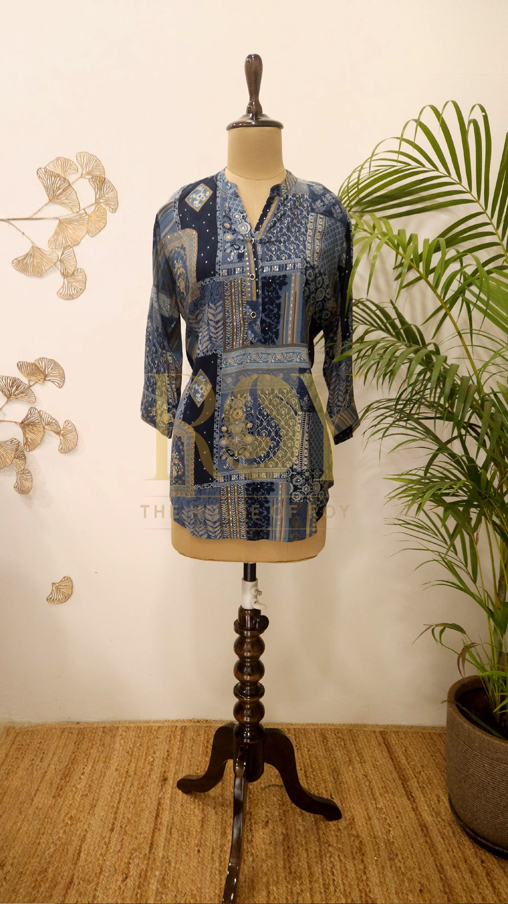 Blue printed Tunic