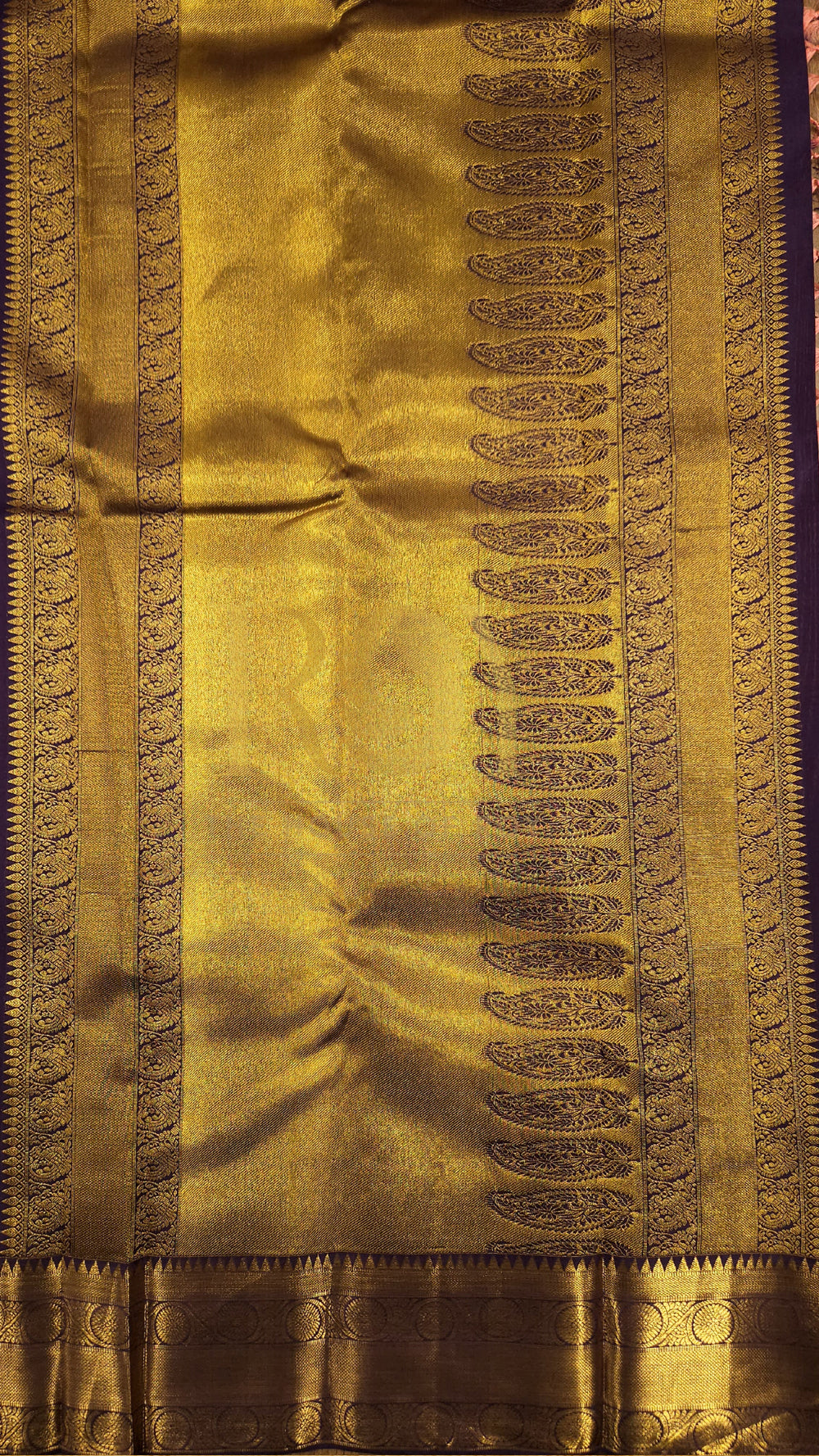 British rose Kancheepuram pure soft silk