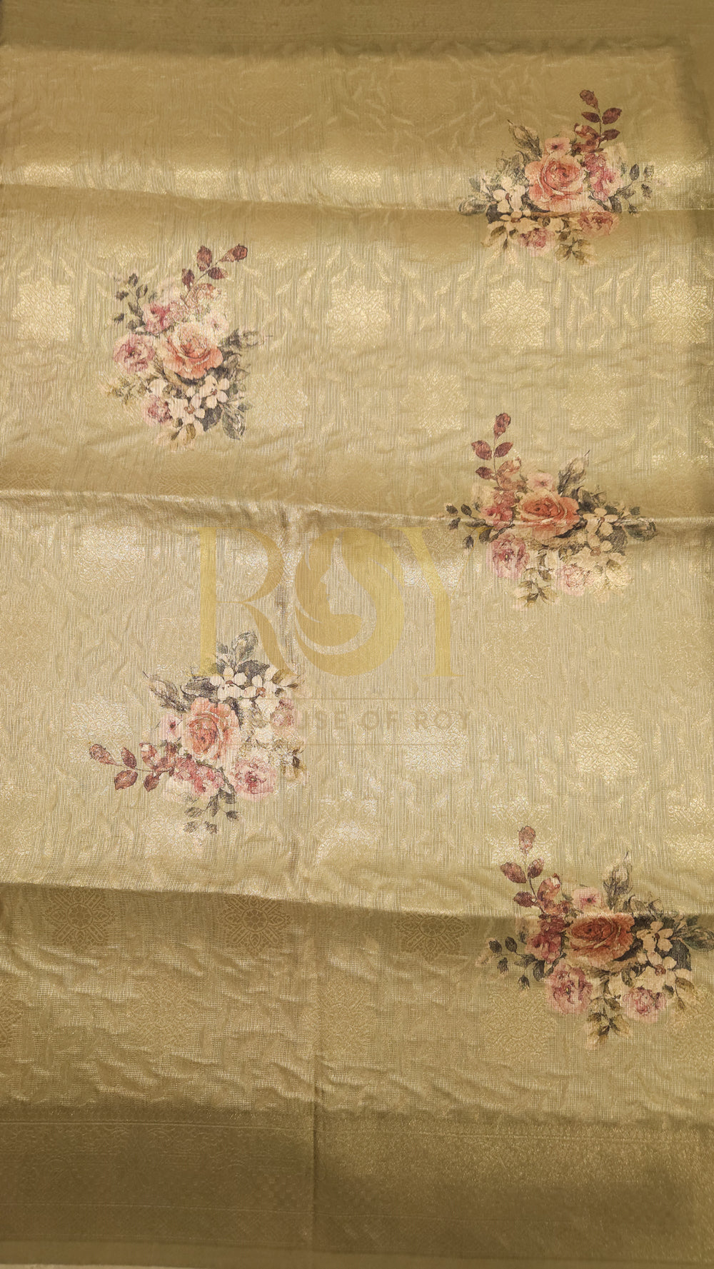 Brocade floral silk