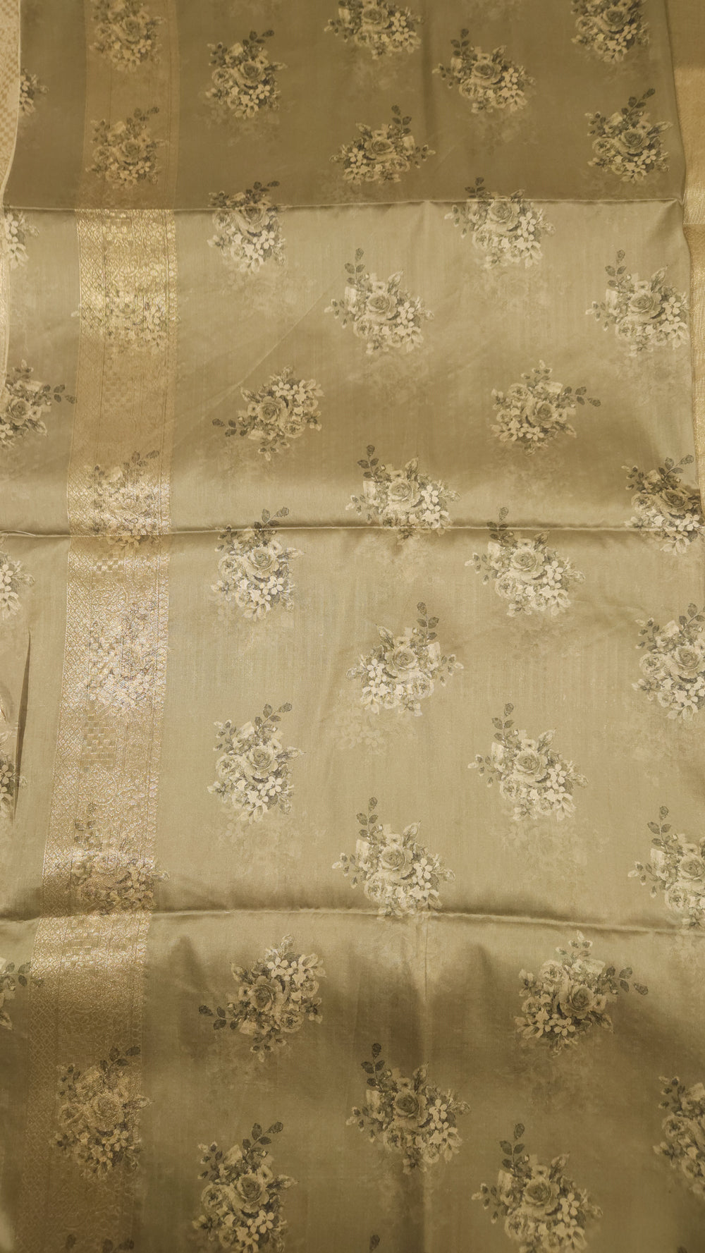 Brocade floral silk