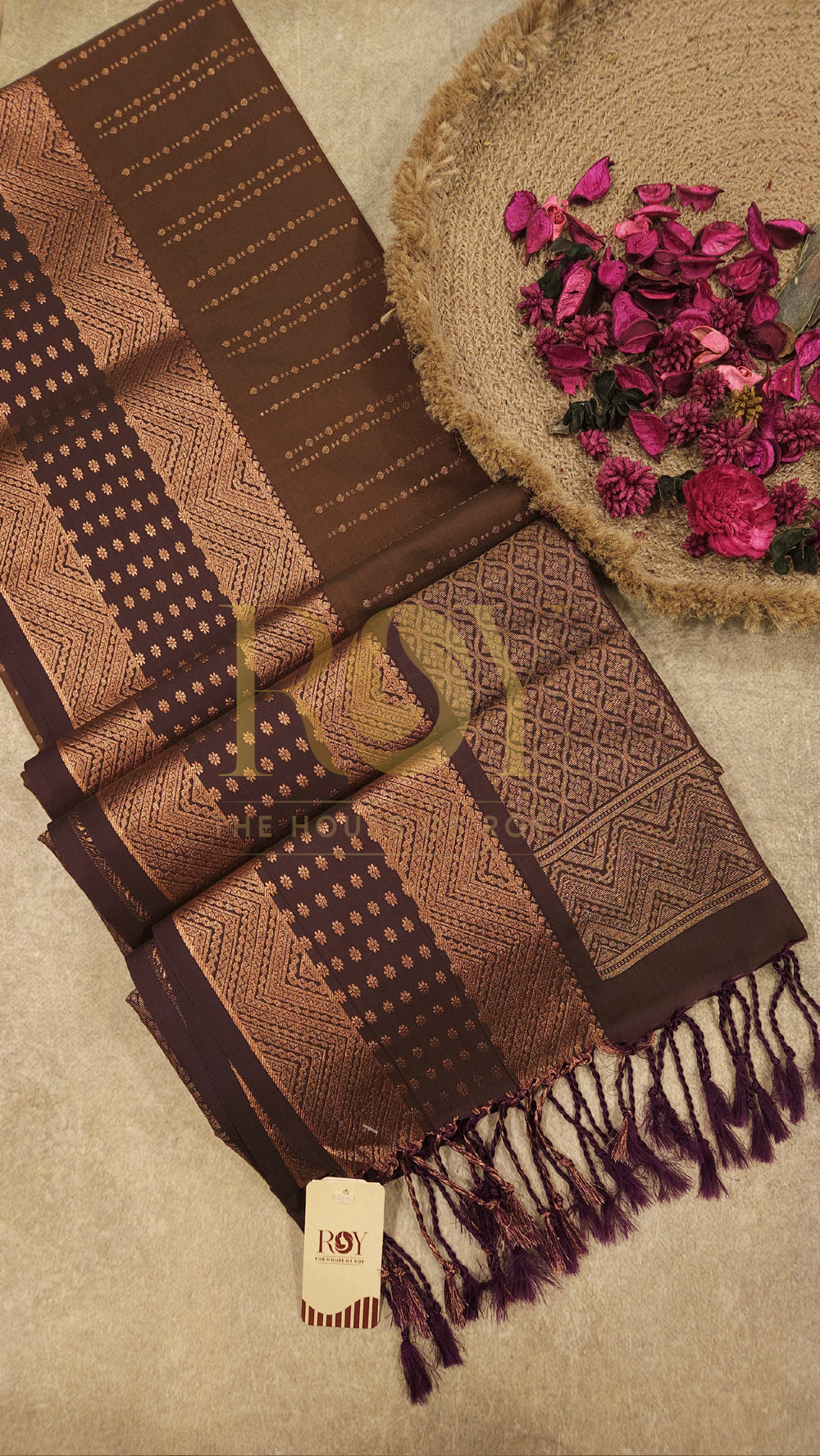 Chocolate brown mix soft silk