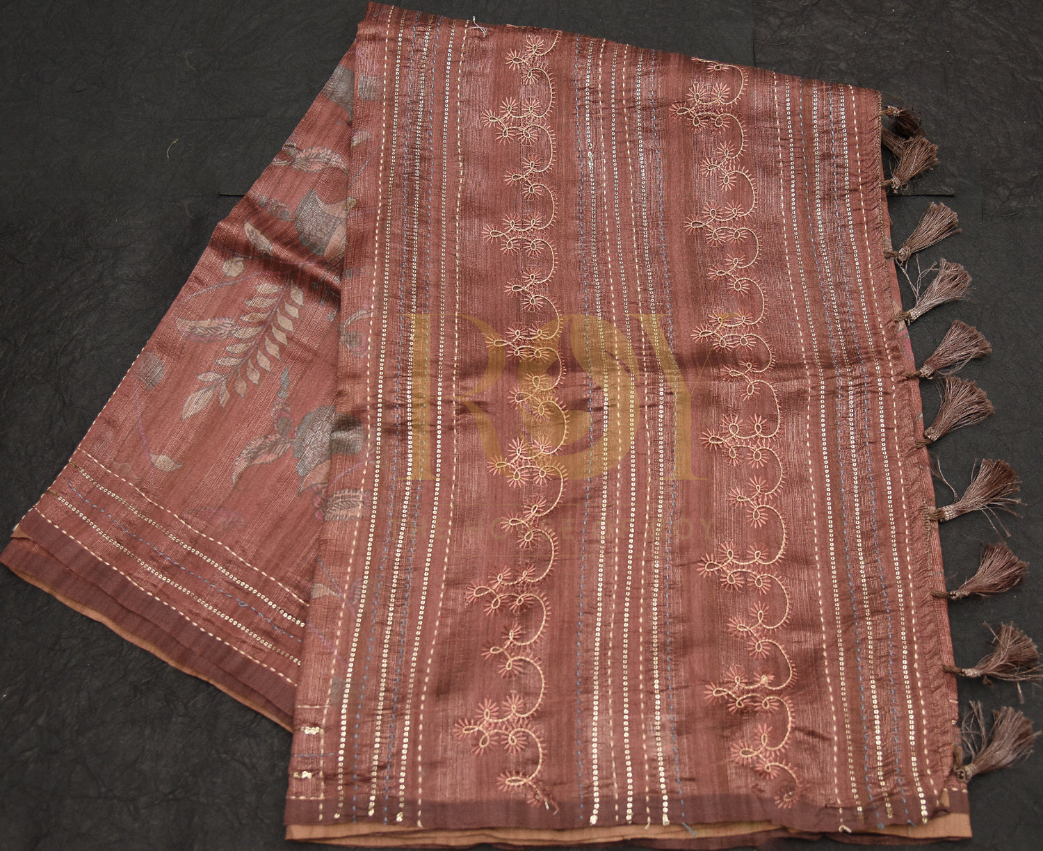 Dusty fancy saree