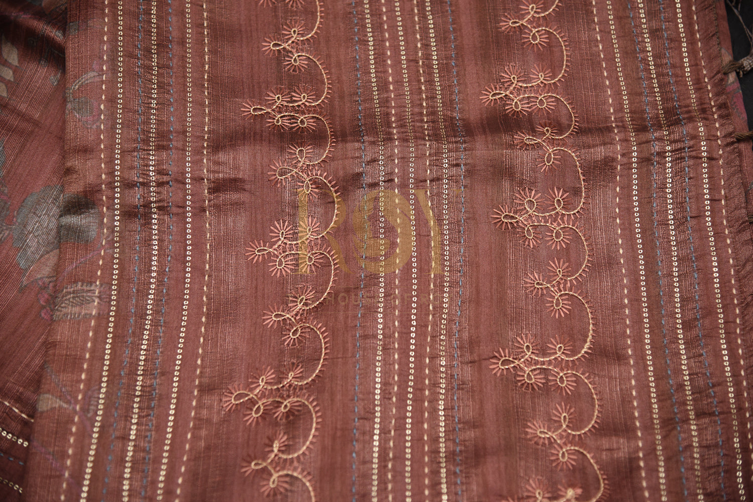 Dusty fancy saree