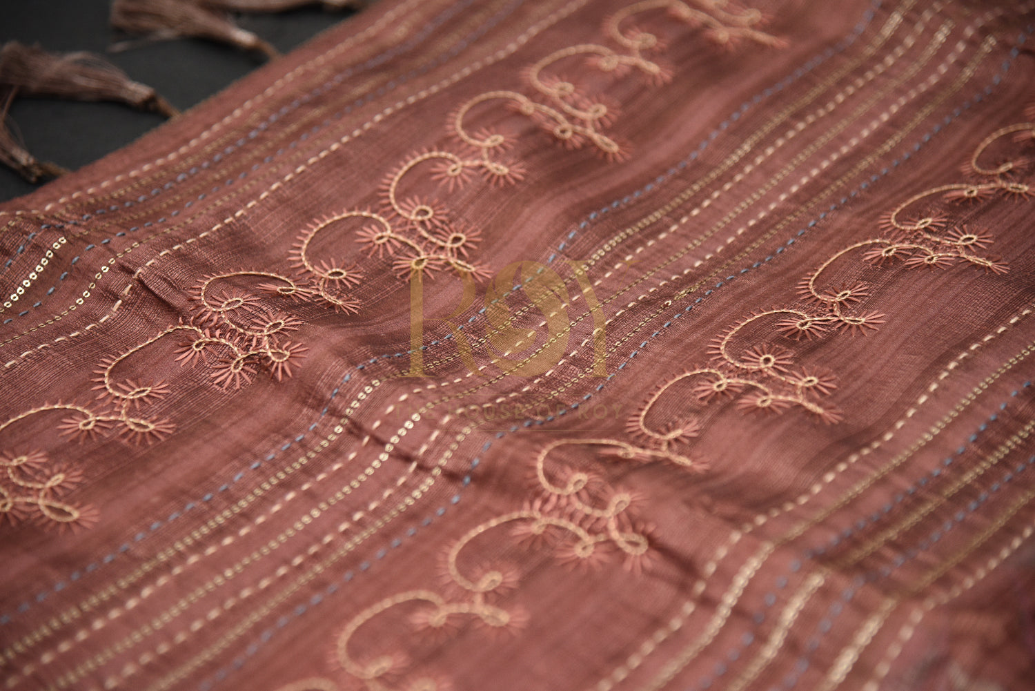 Dusty fancy saree