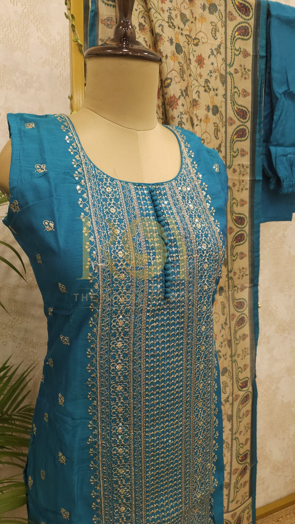 Firozi blue chudi set