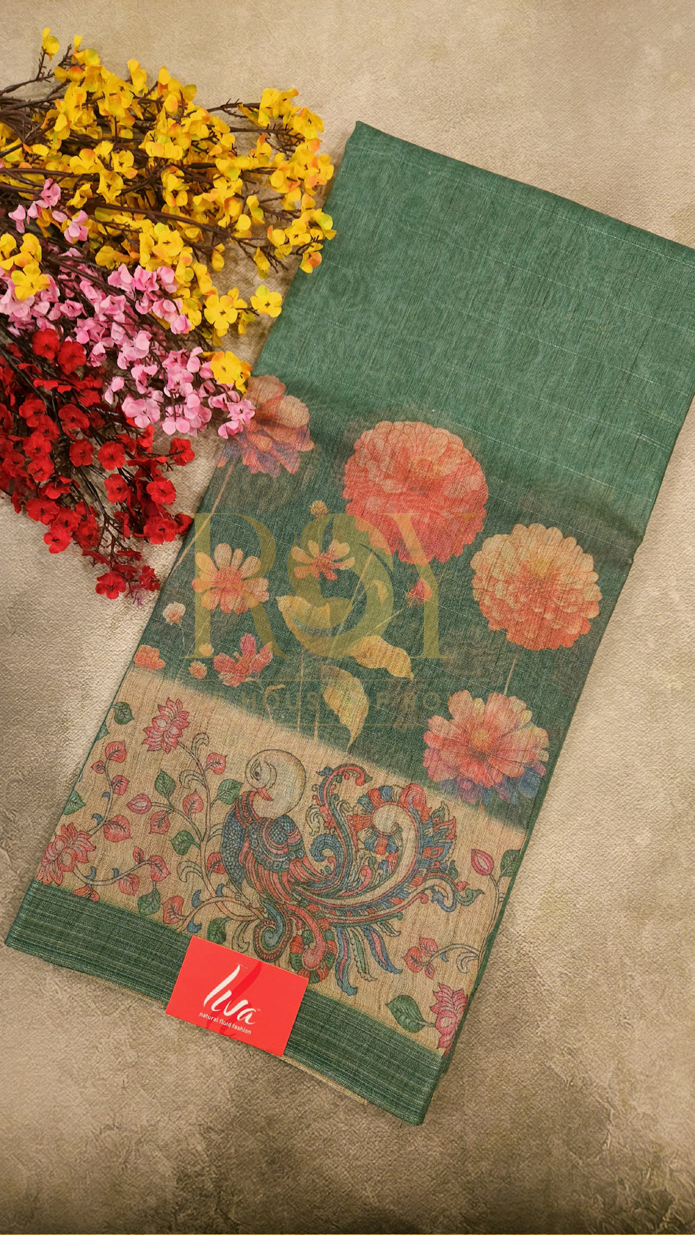 Floral Liva cotton Saree