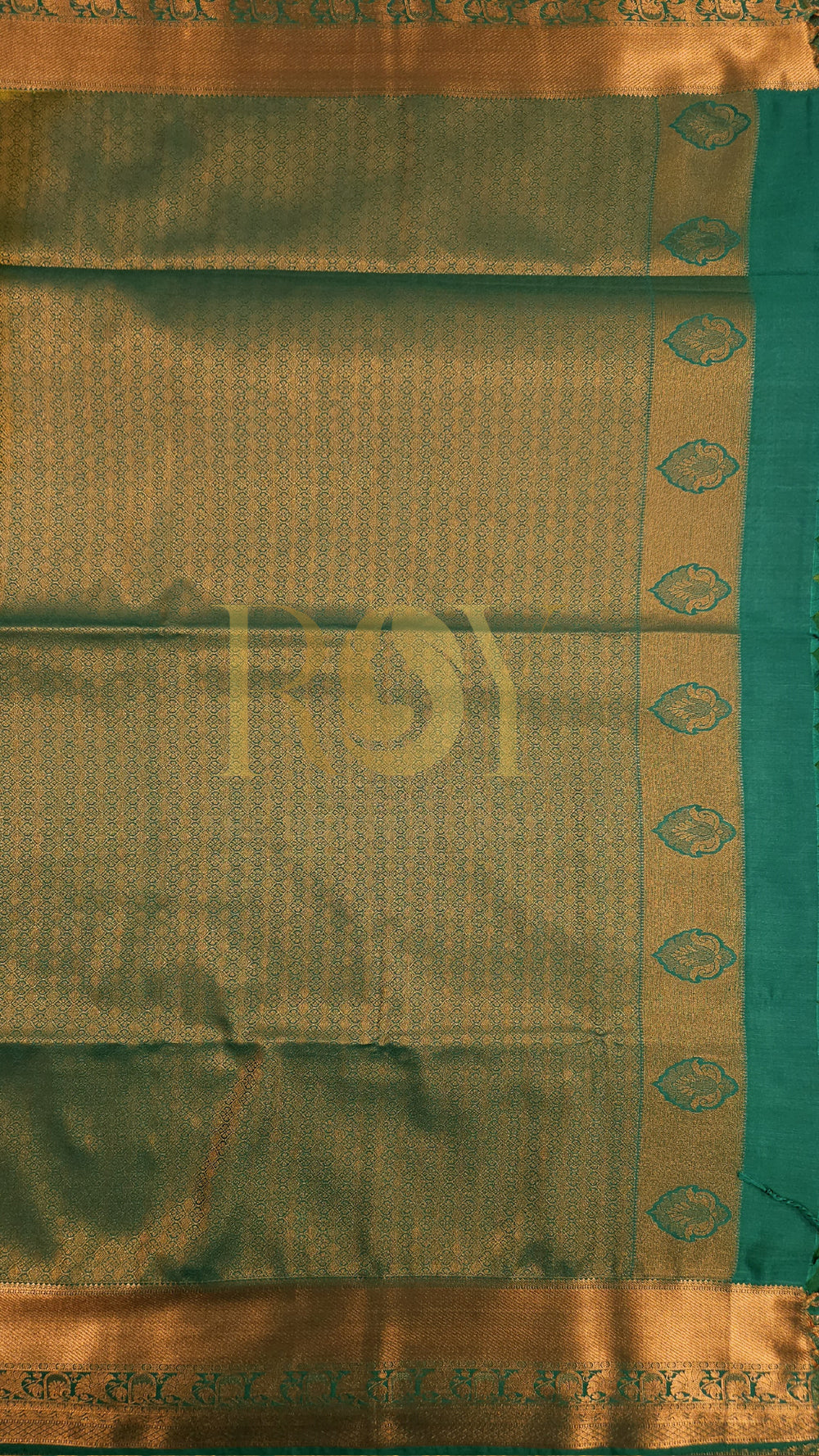 Green jacquard soft silk