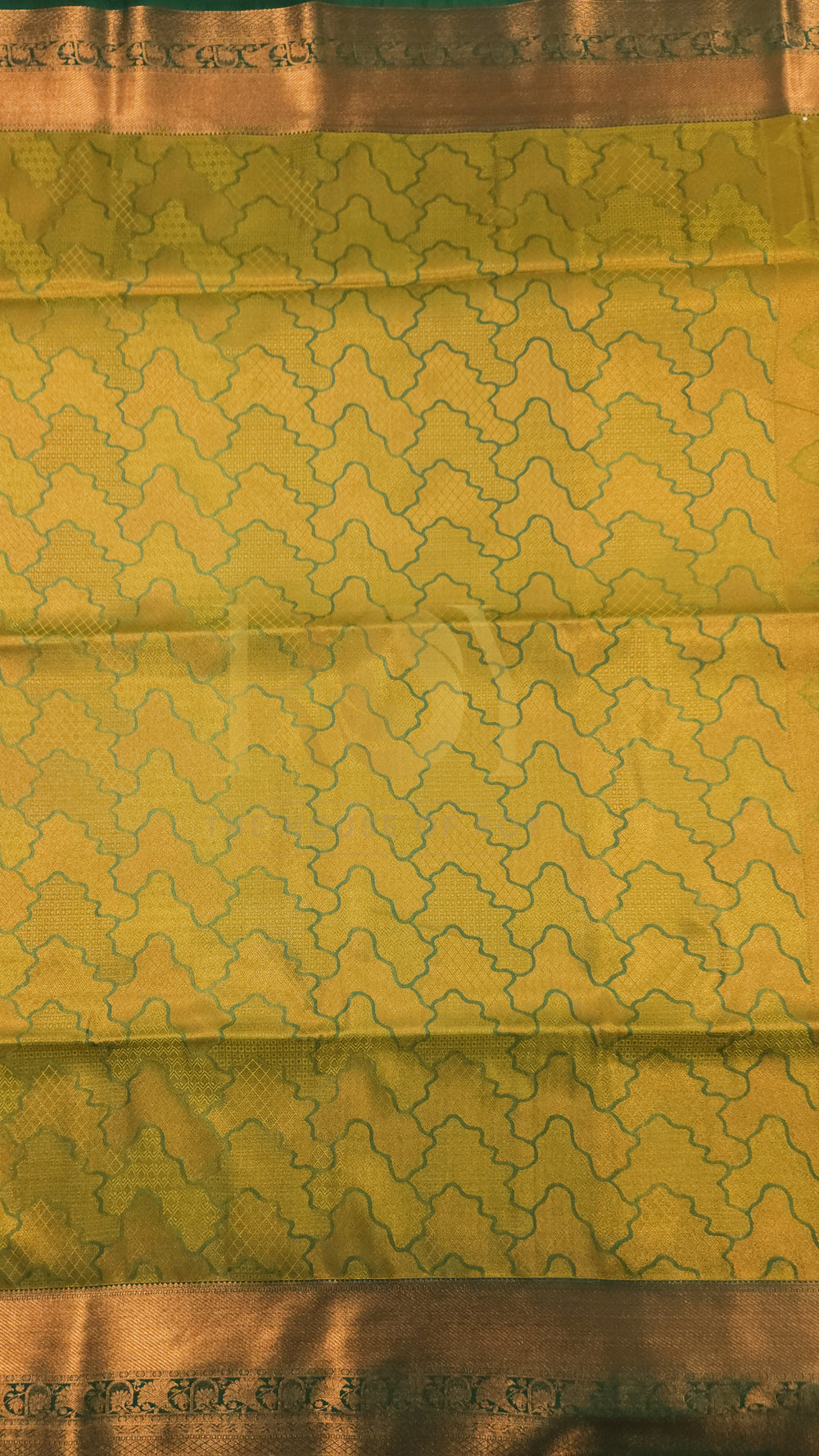 Green jacquard soft silk