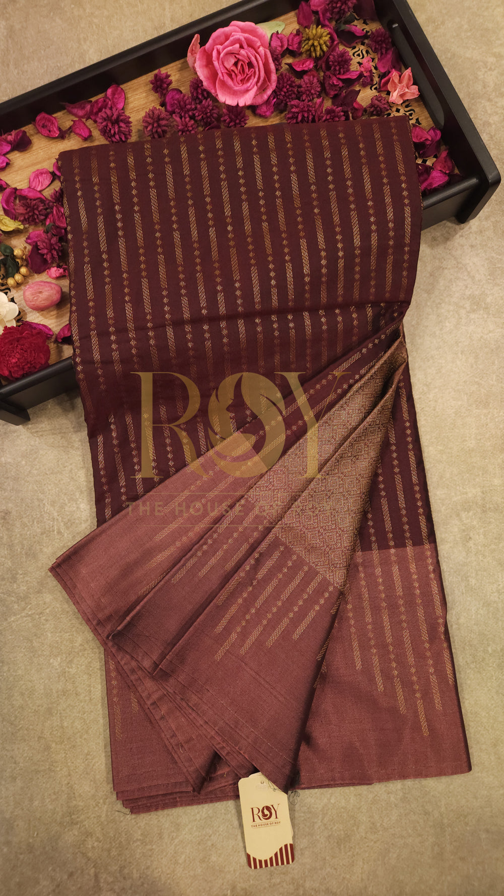 Handloom Silk cotton Saree maroon