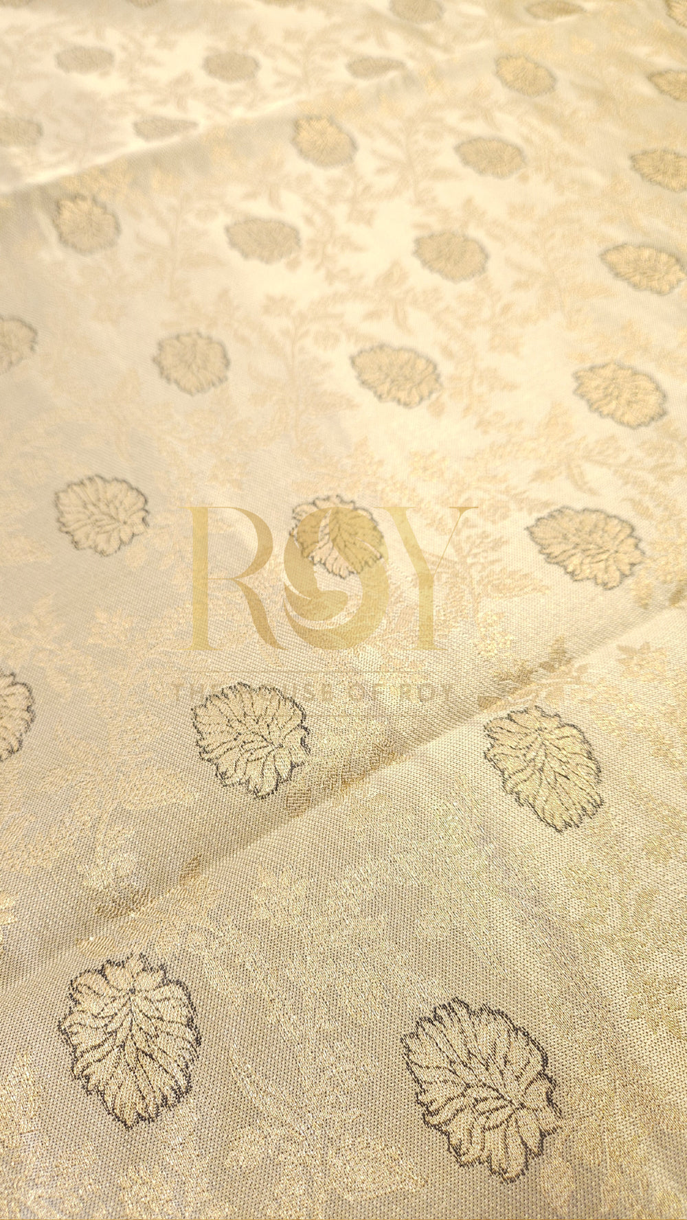 Ivory kodi brocade silk saree