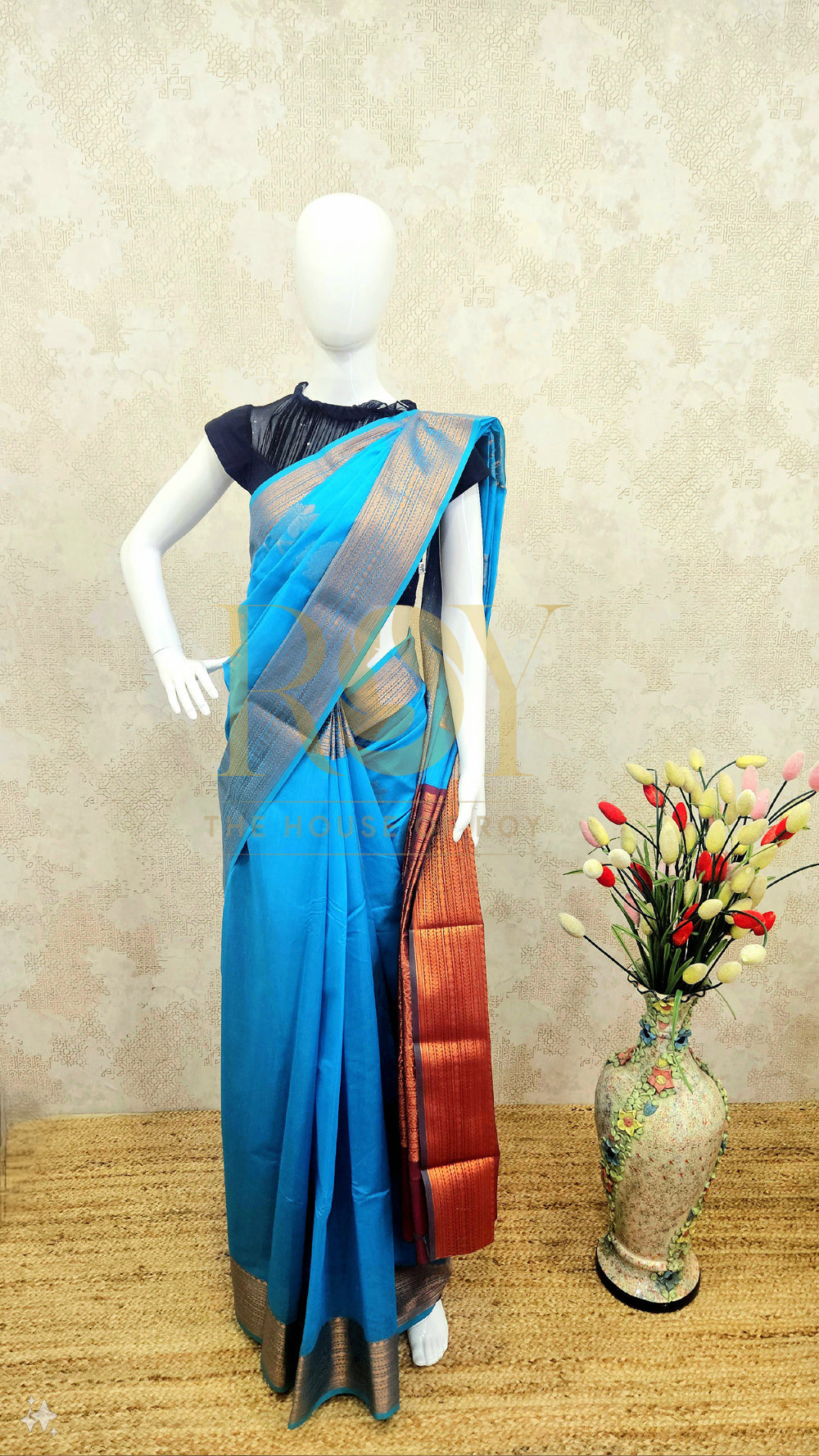 Kota cotton saree Blue