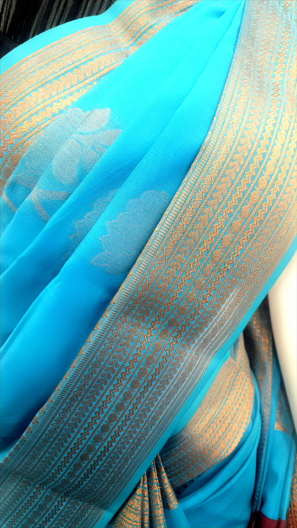 Kota cotton saree Blue