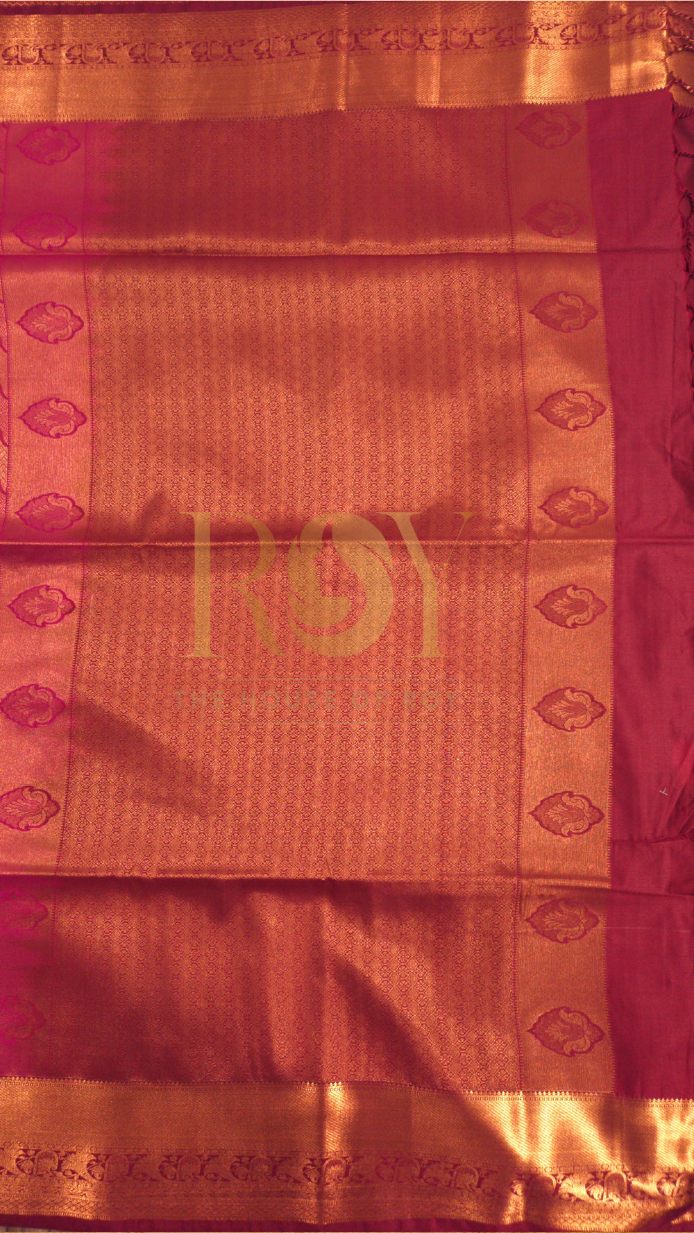 Kum kum pink jacquard soft silk