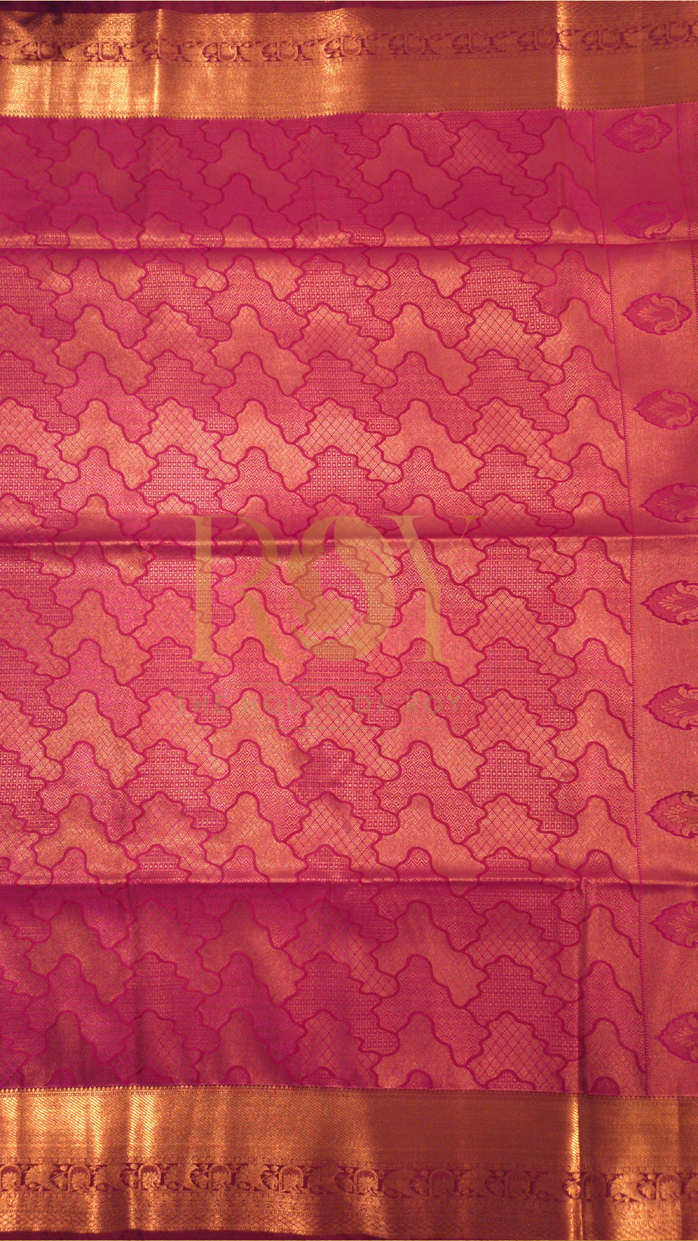 Kum kum pink jacquard soft silk