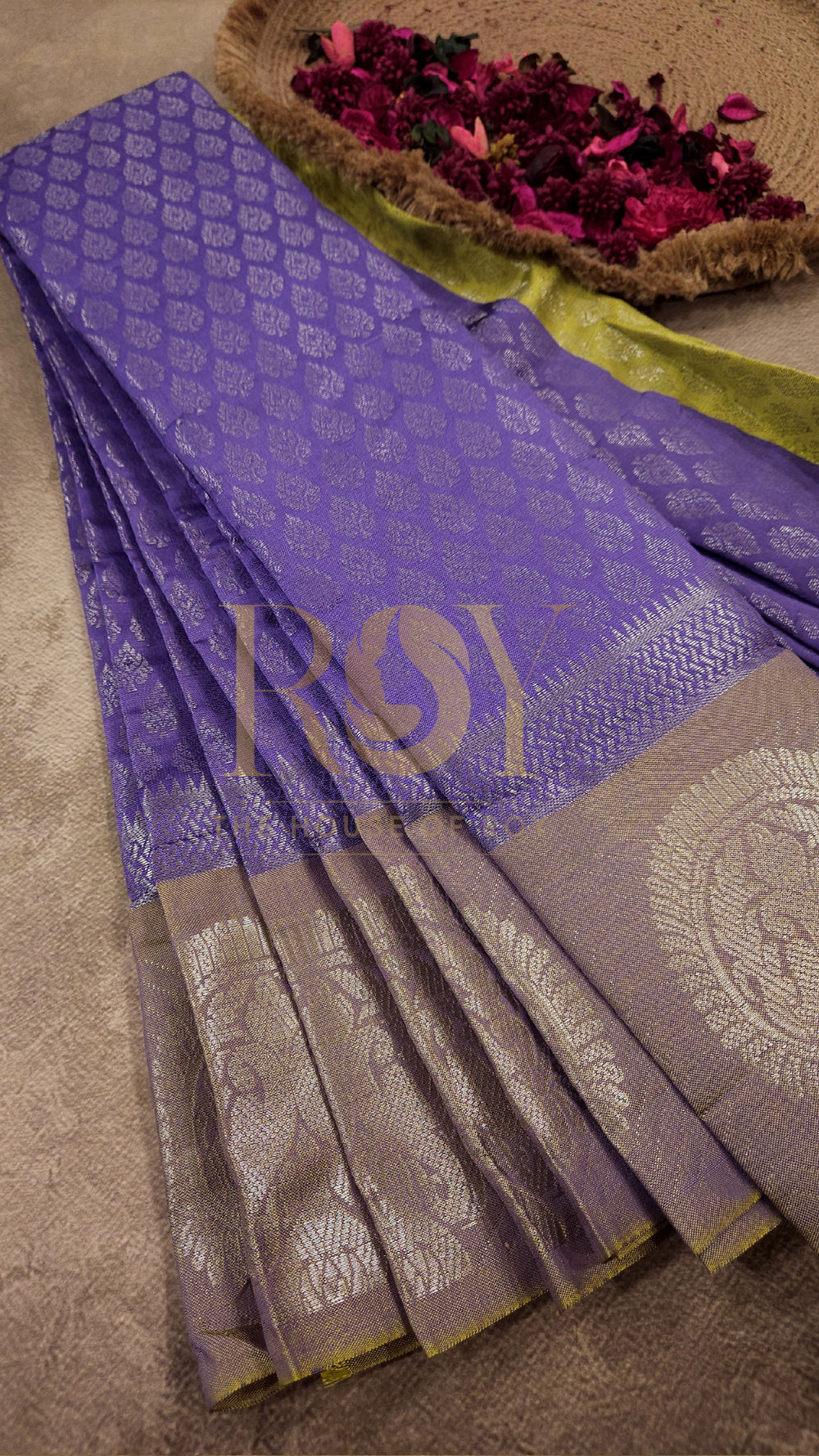 Lavender Mix silk saree onion pink
