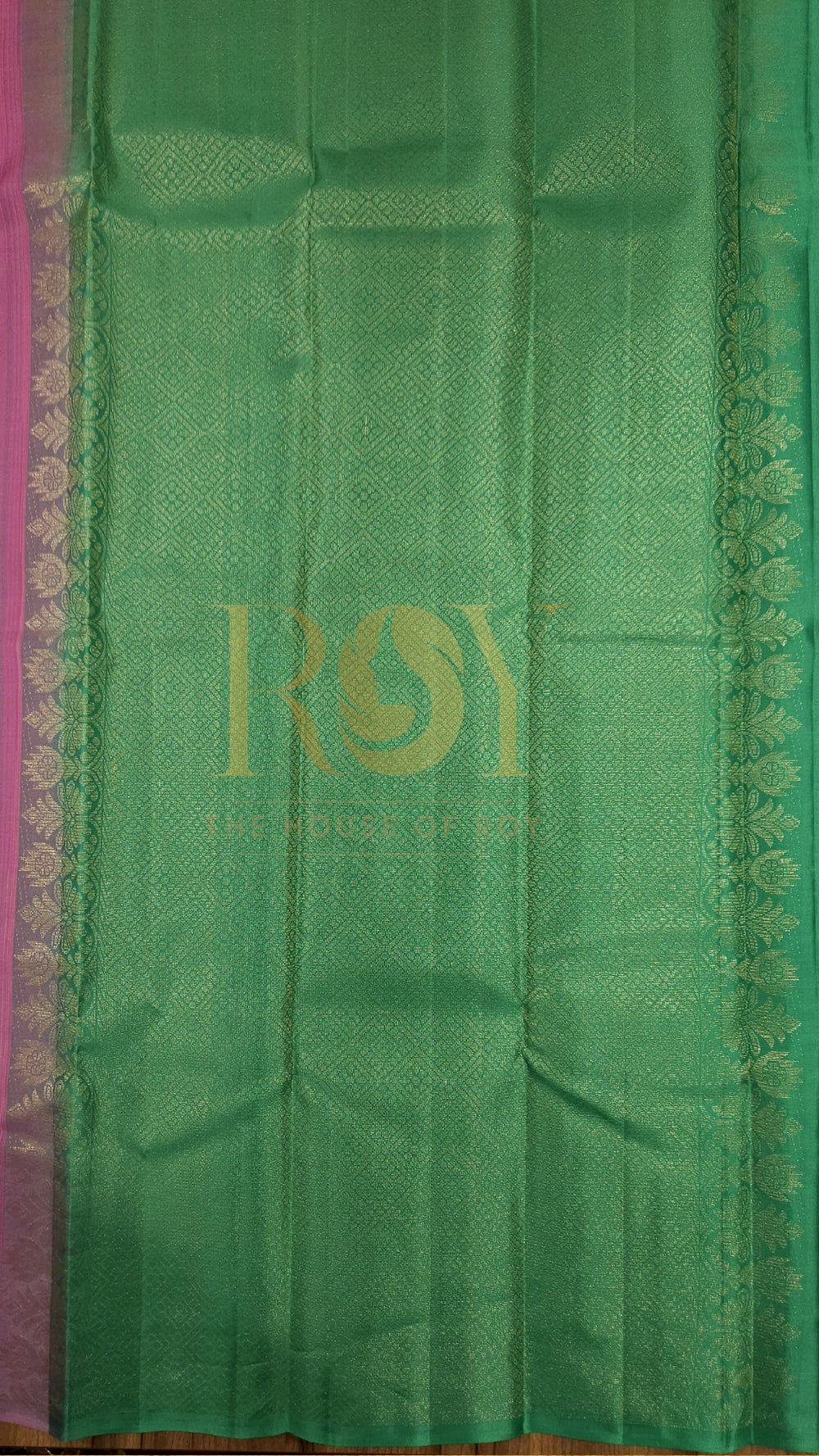 Lotus pink soft pure Kancheepuram silk saree