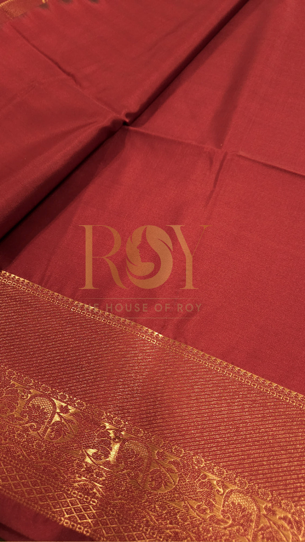 Maroon abstract jacquard soft silk