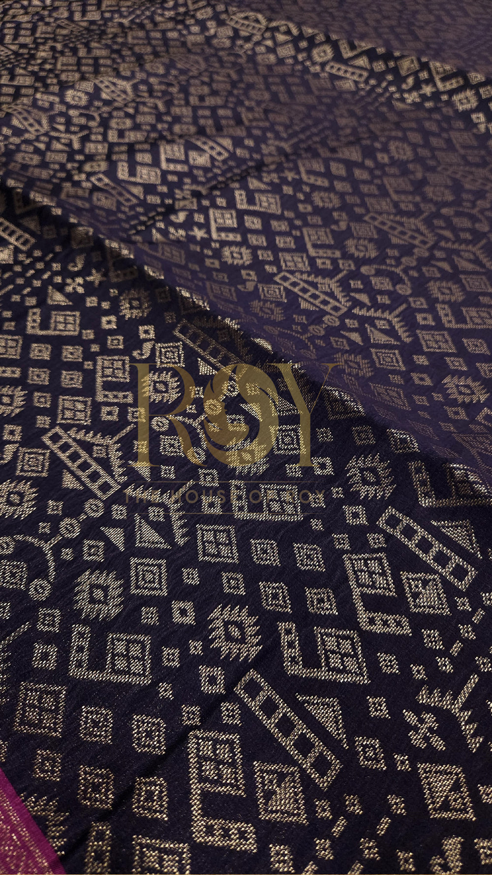 Navy blue soft Silk Saree