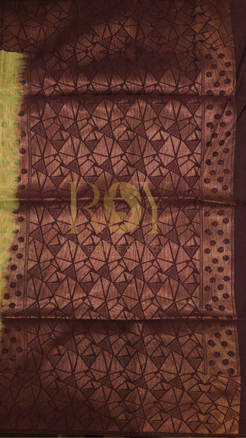 Parrot green with coffee brown copper