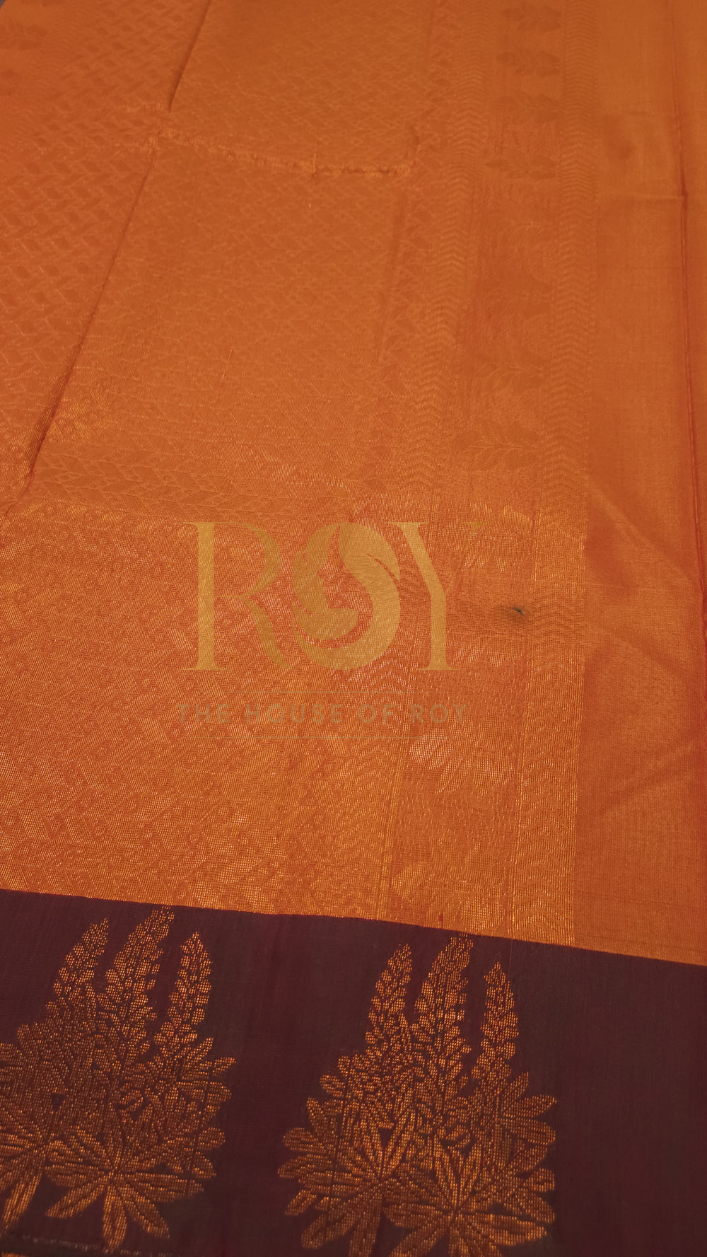 Patola print Silk cotton Saree orange