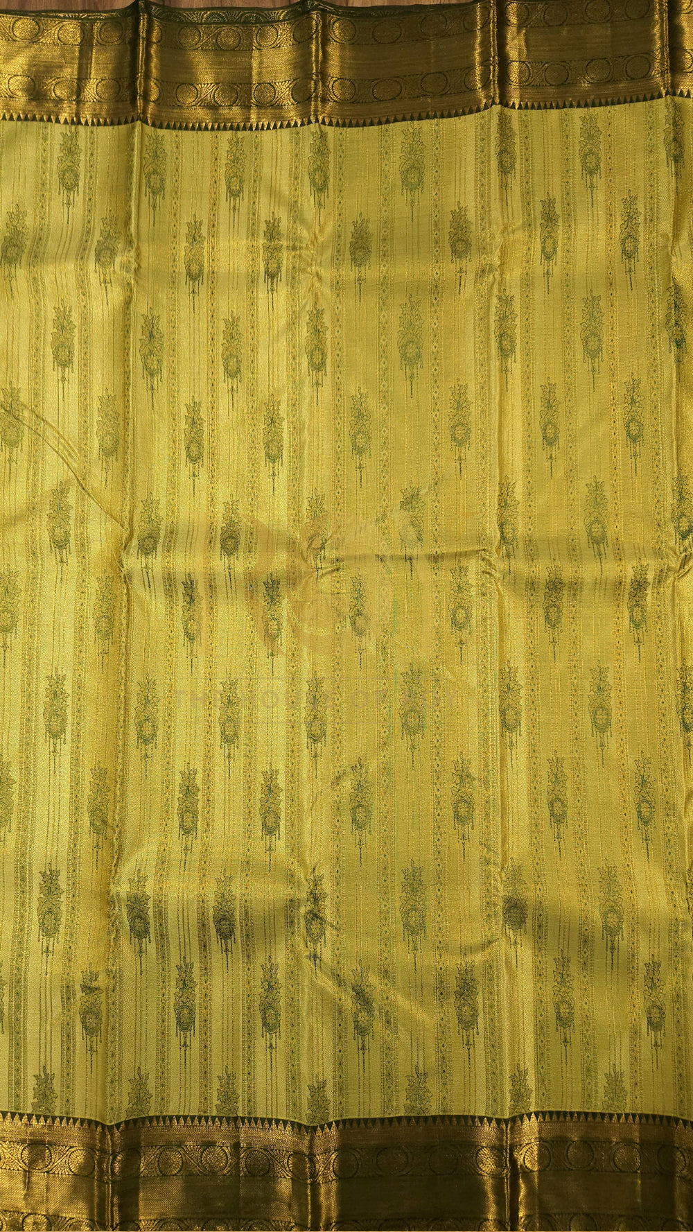 Pista green Kancheepuram pure soft silk