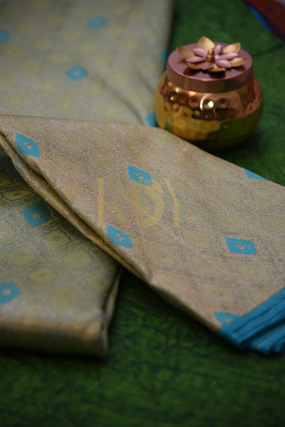 Pure kancheepuram green silk saree