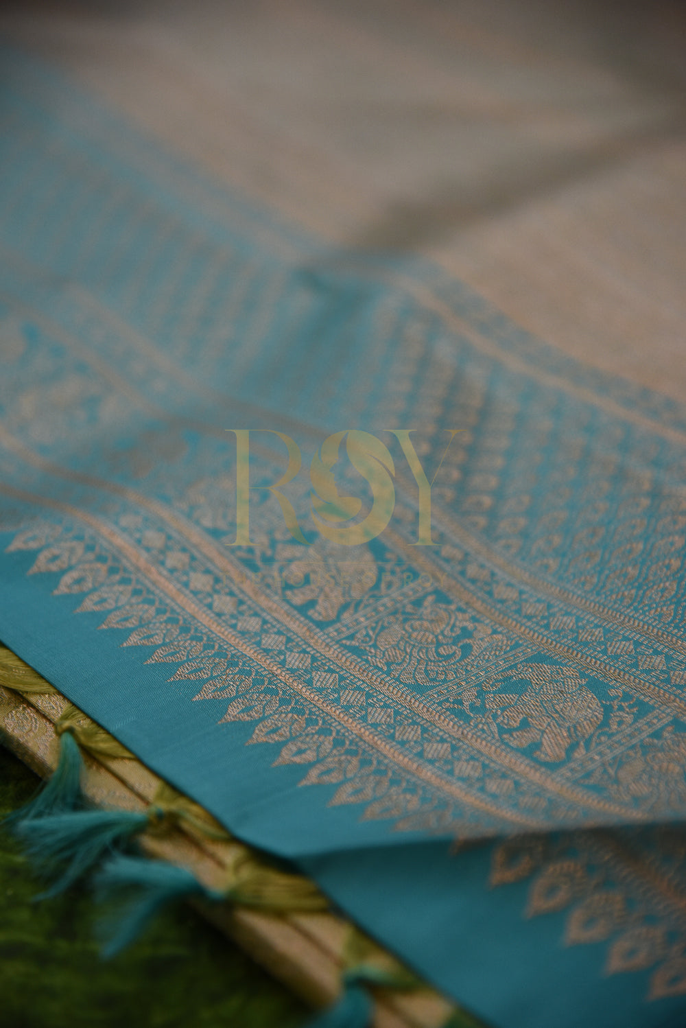 Pure kancheepuram green silk saree