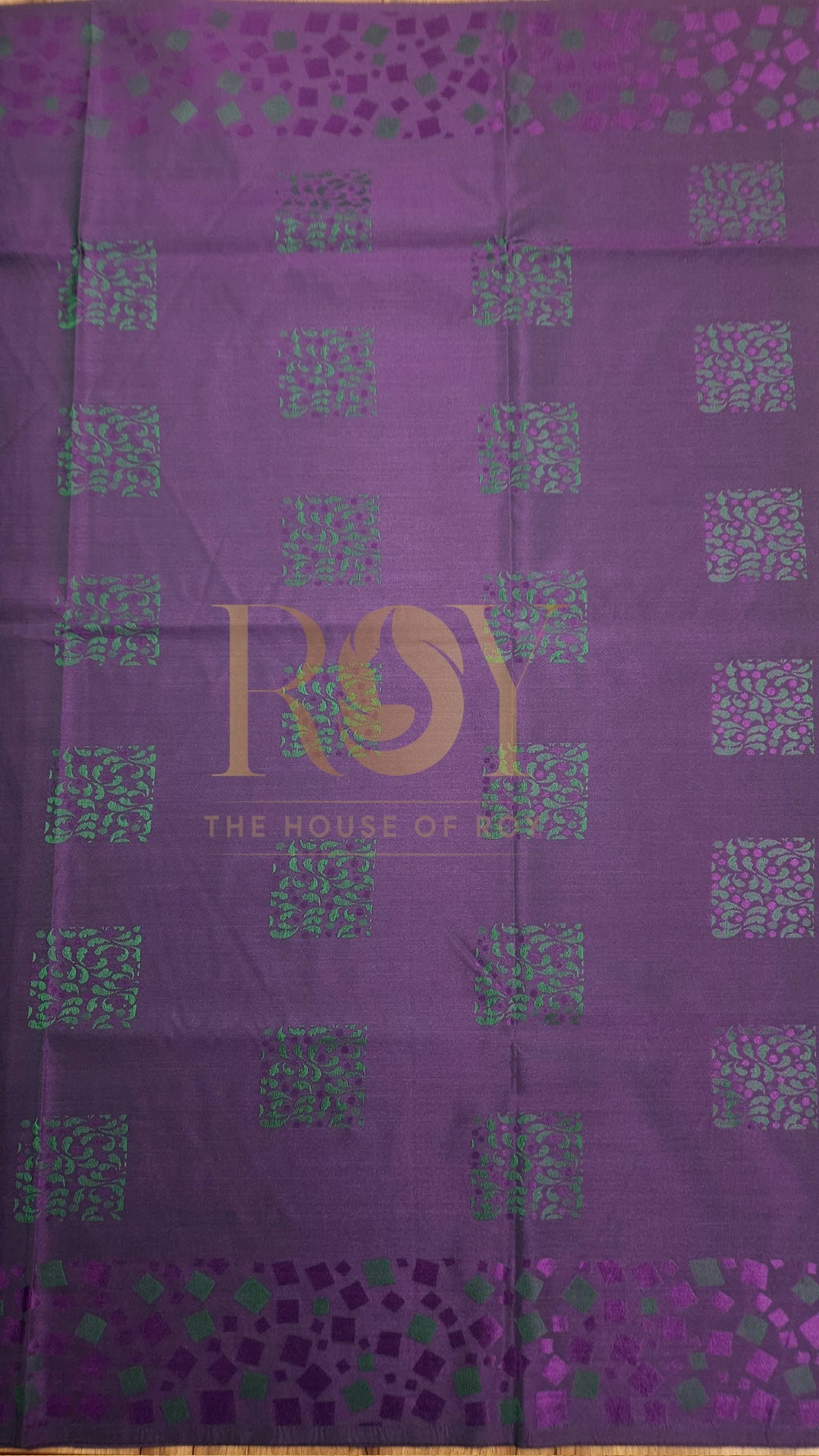 Purple Embossed silk