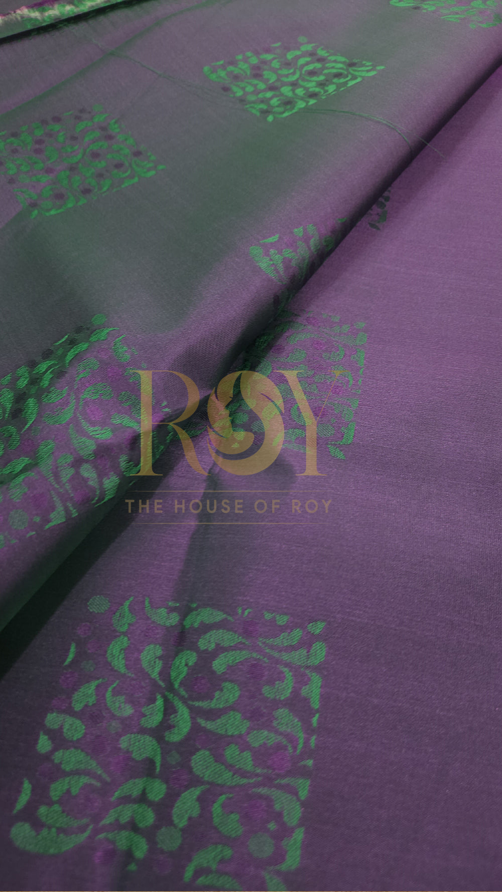 Purple Embossed silk