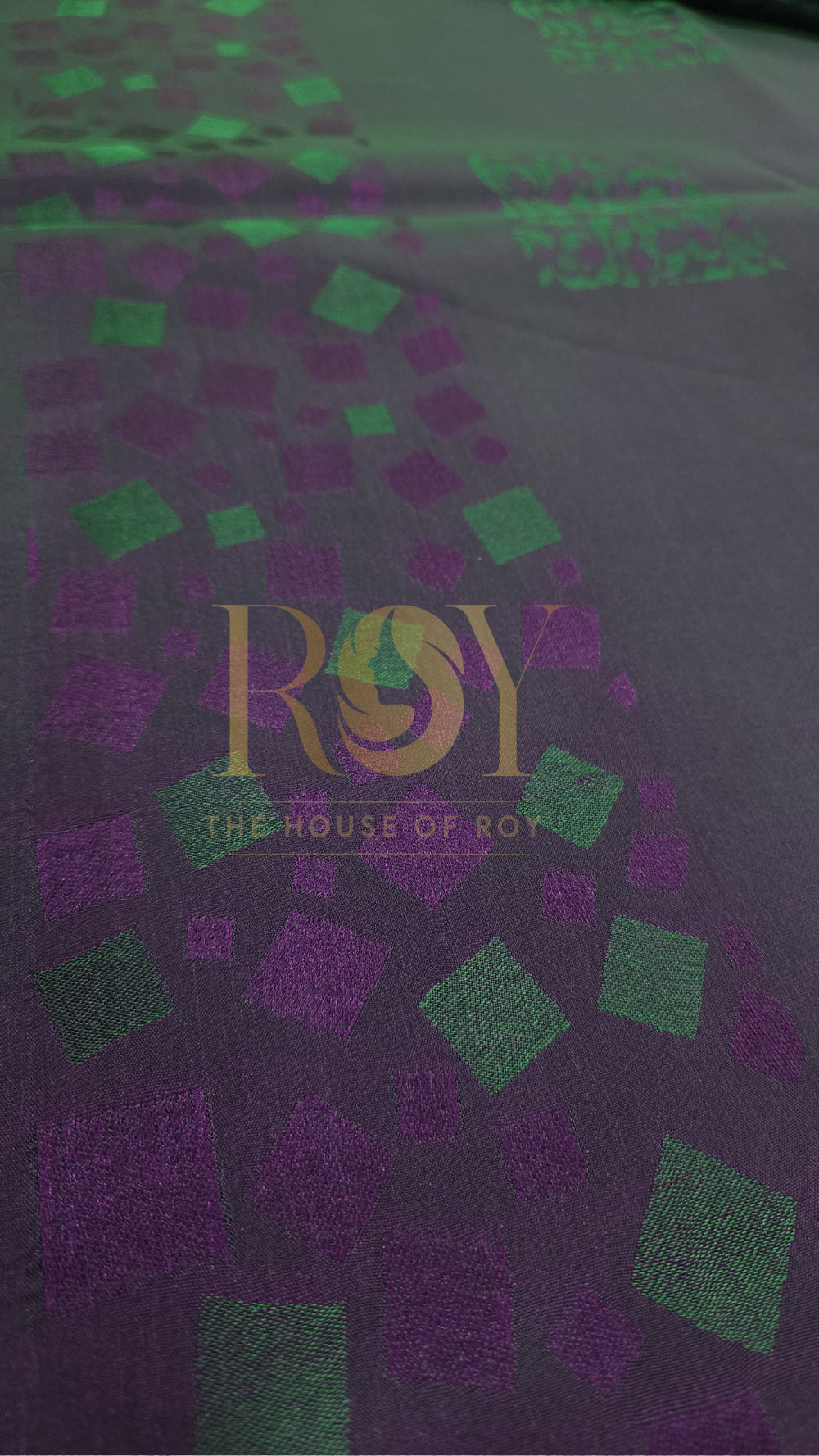 Purple Embossed silk