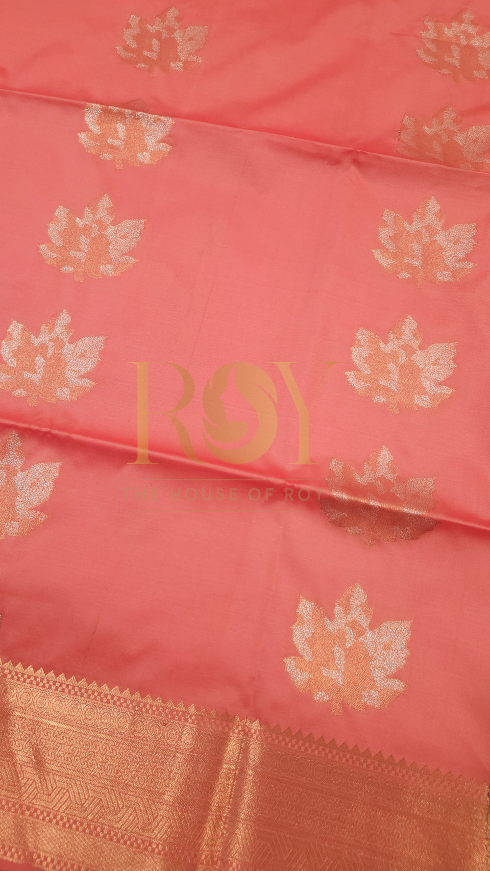 Reddish peach soft silk