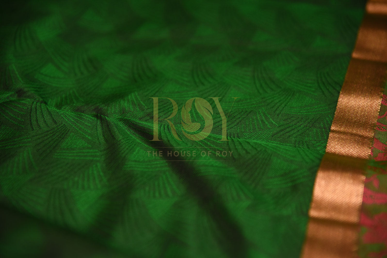 Pure Leaf green silk saree