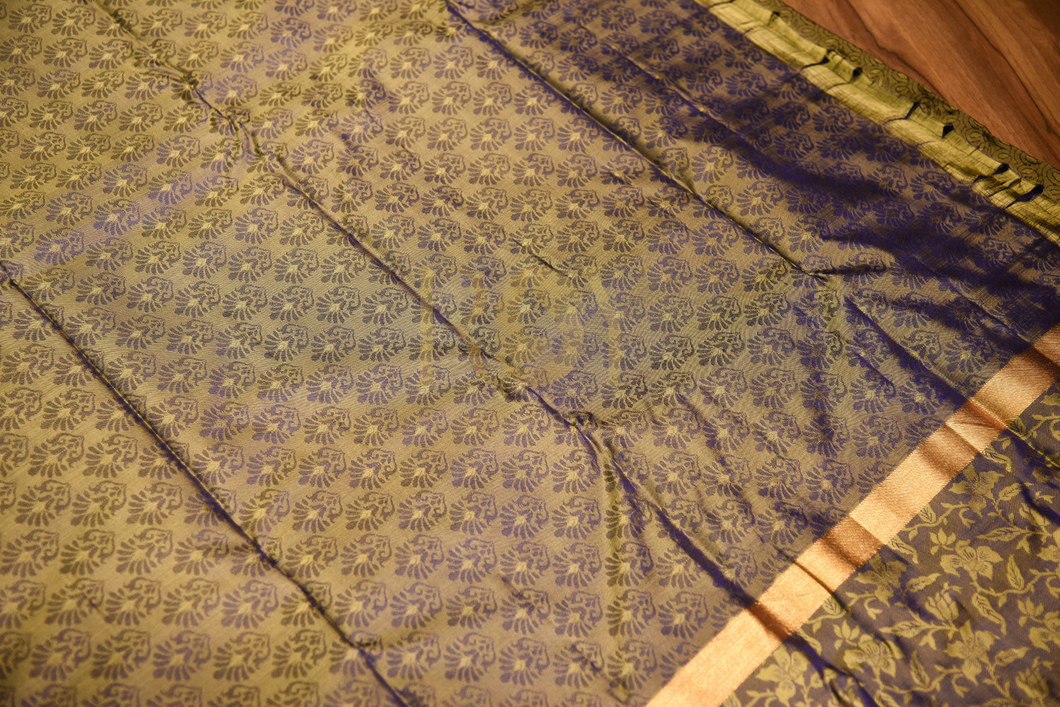 Pure violet silk saree