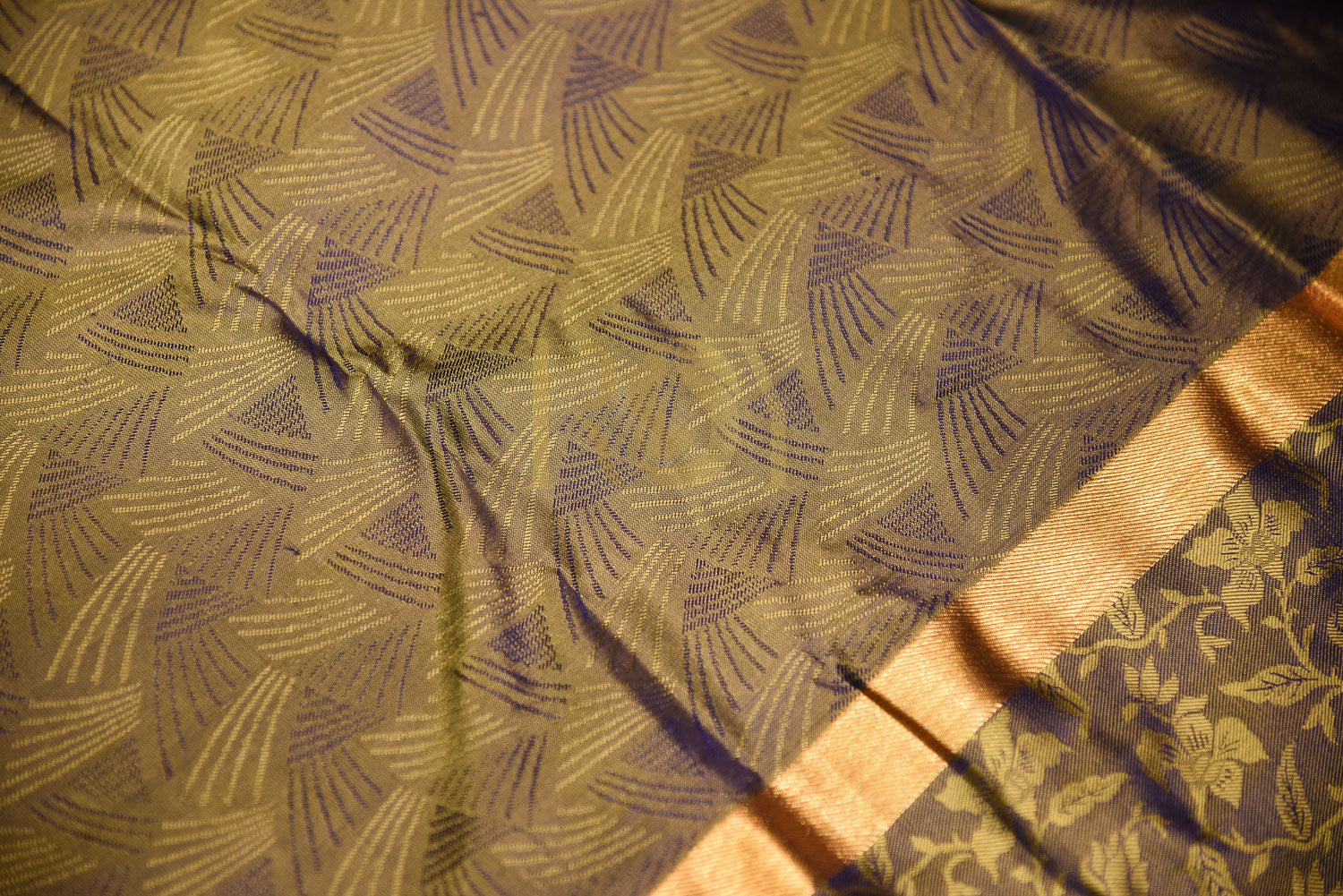 Pure violet silk saree