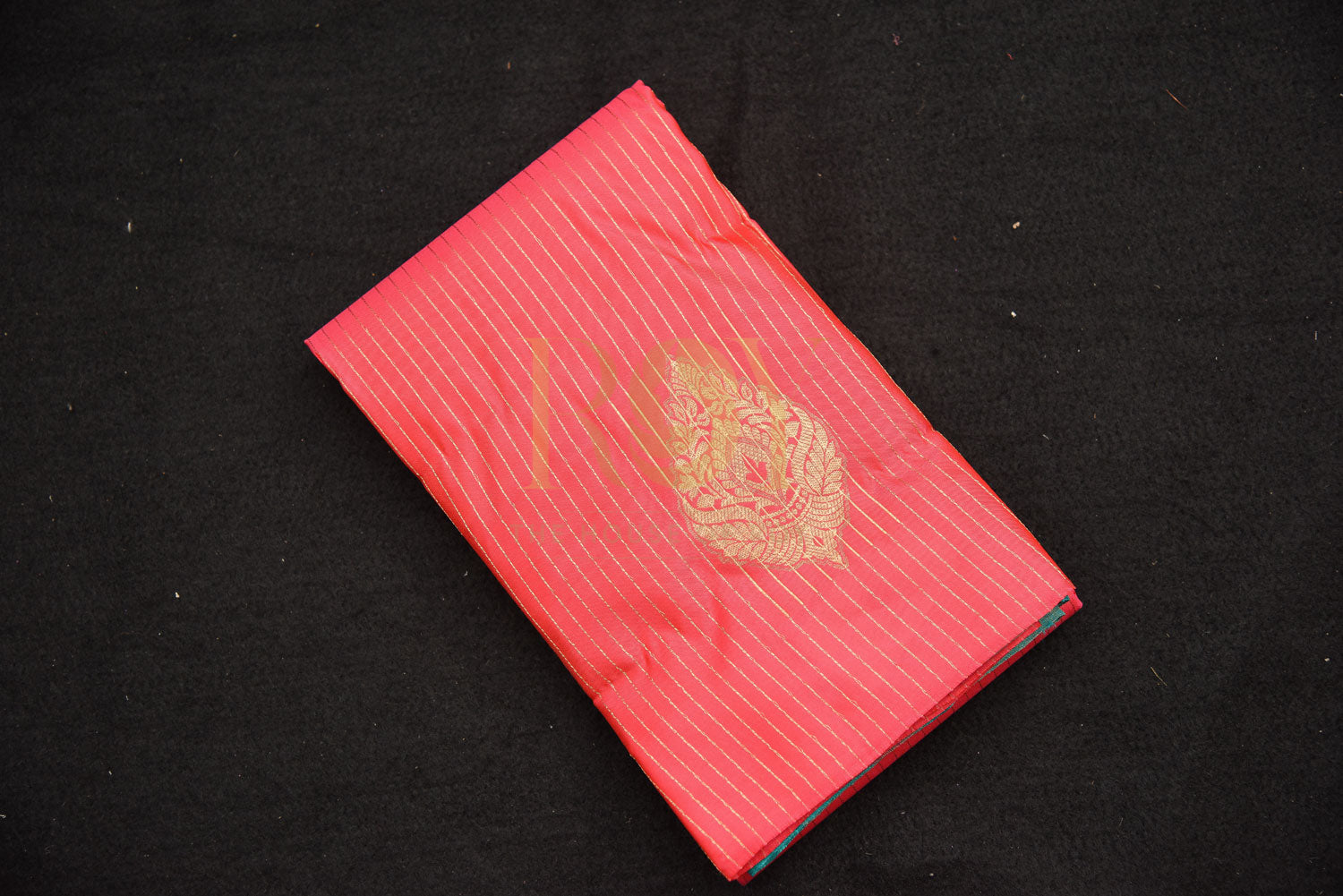 Pure silk tomato red saree