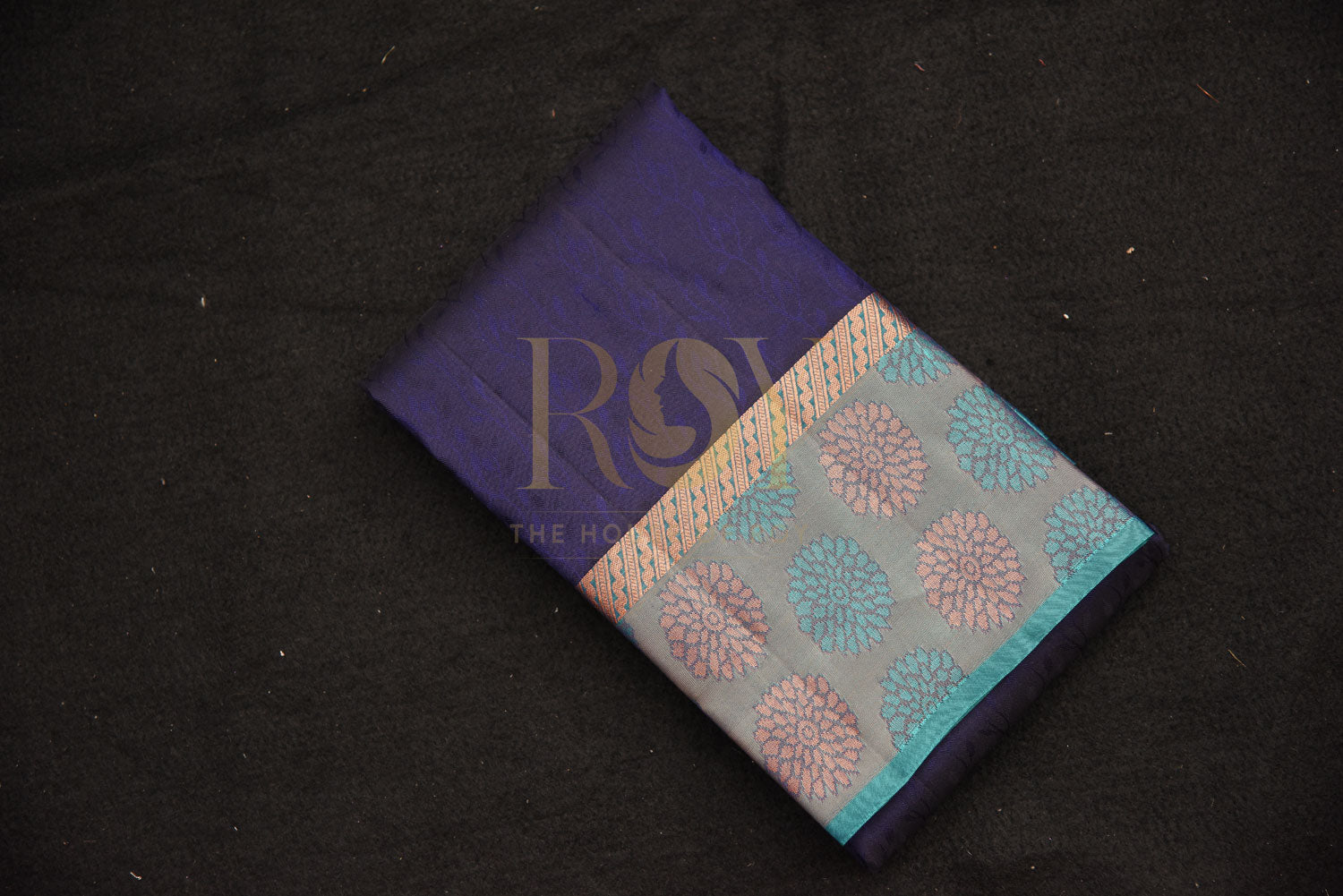 Pure violet silk saree