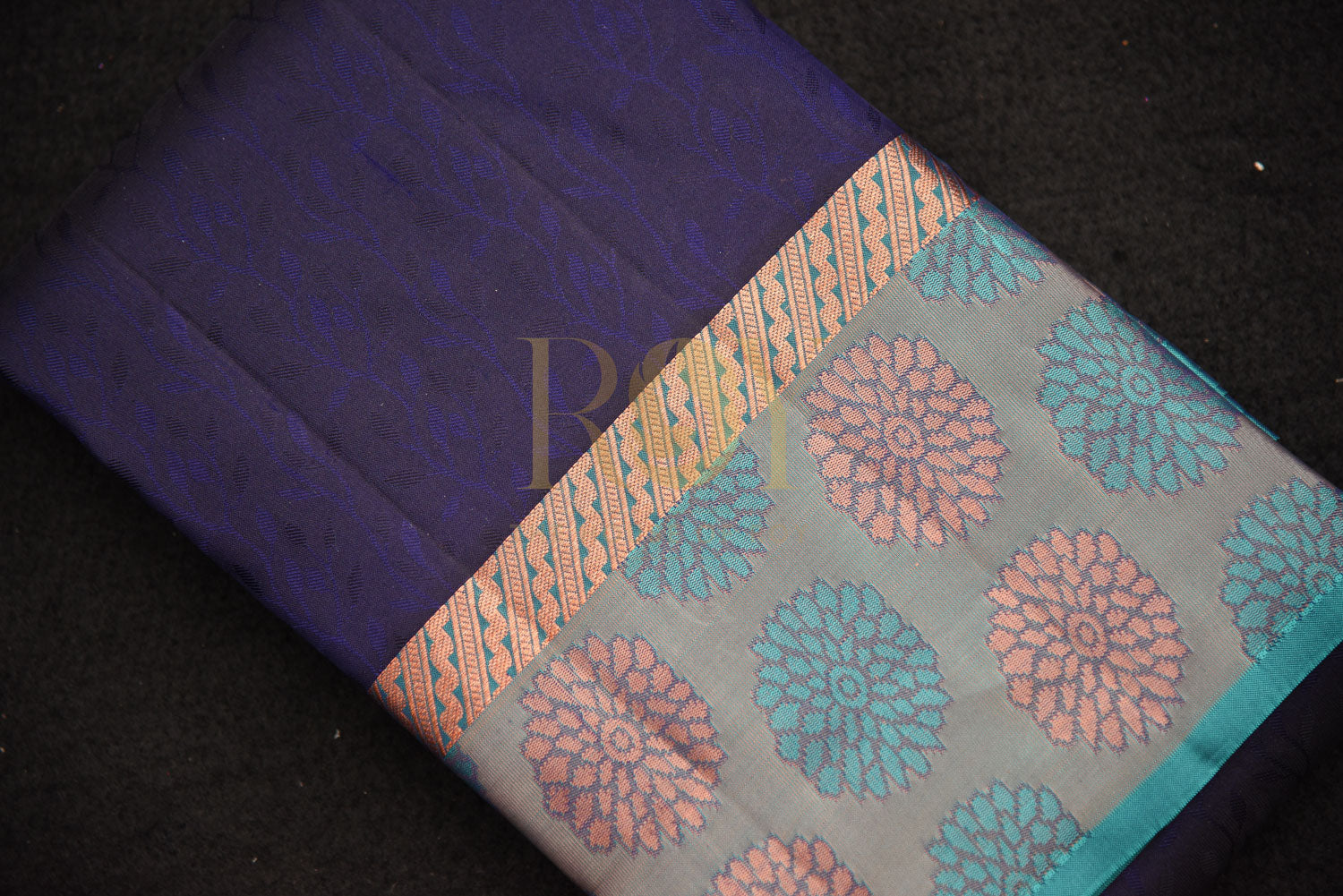 Pure violet silk saree