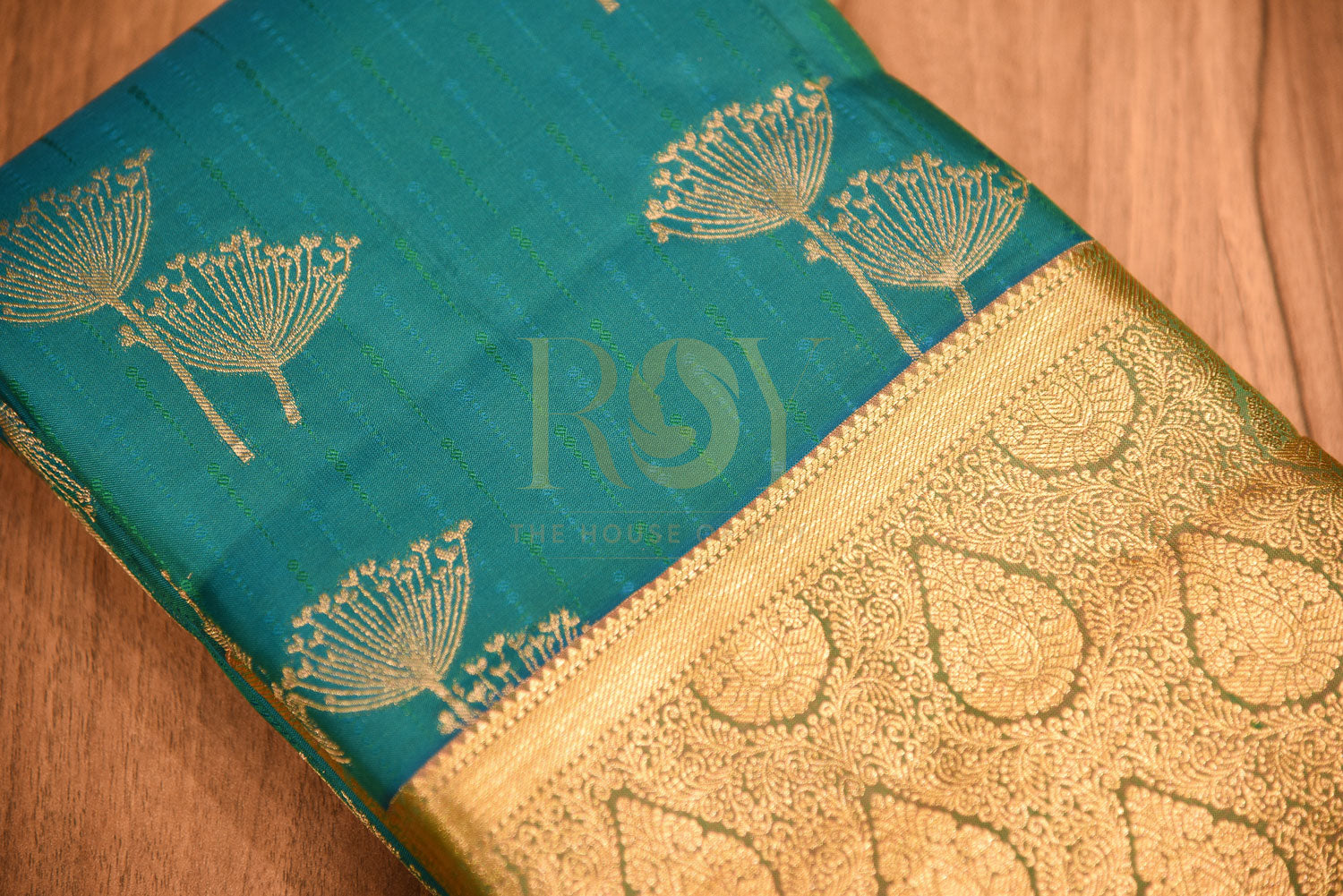 Pure Blue zari border silk saree