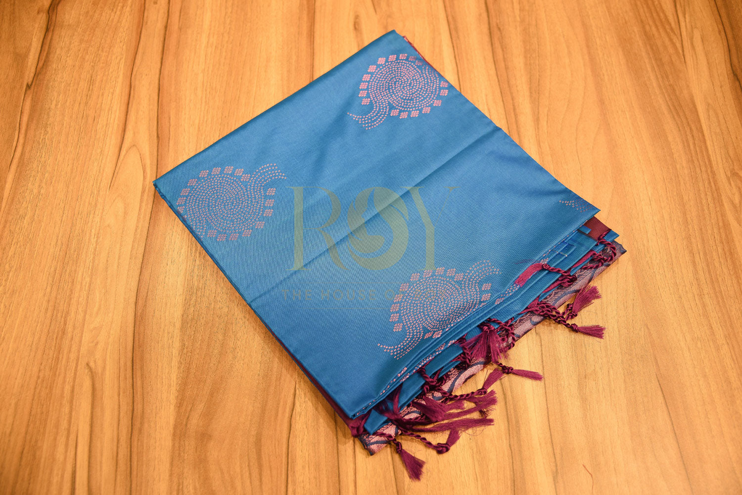 soft silk firozi blue saree