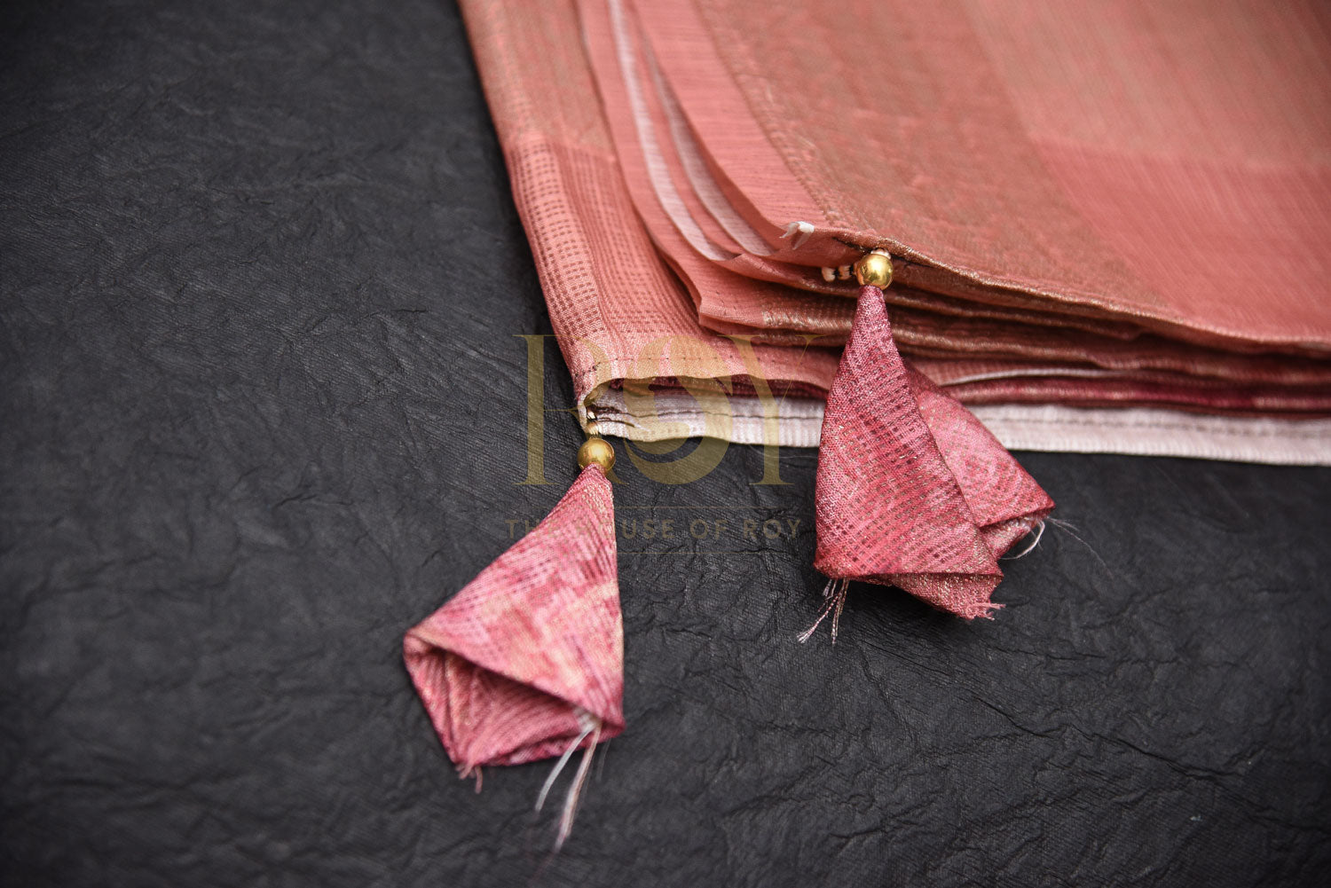 Art Dusty brown silk saree