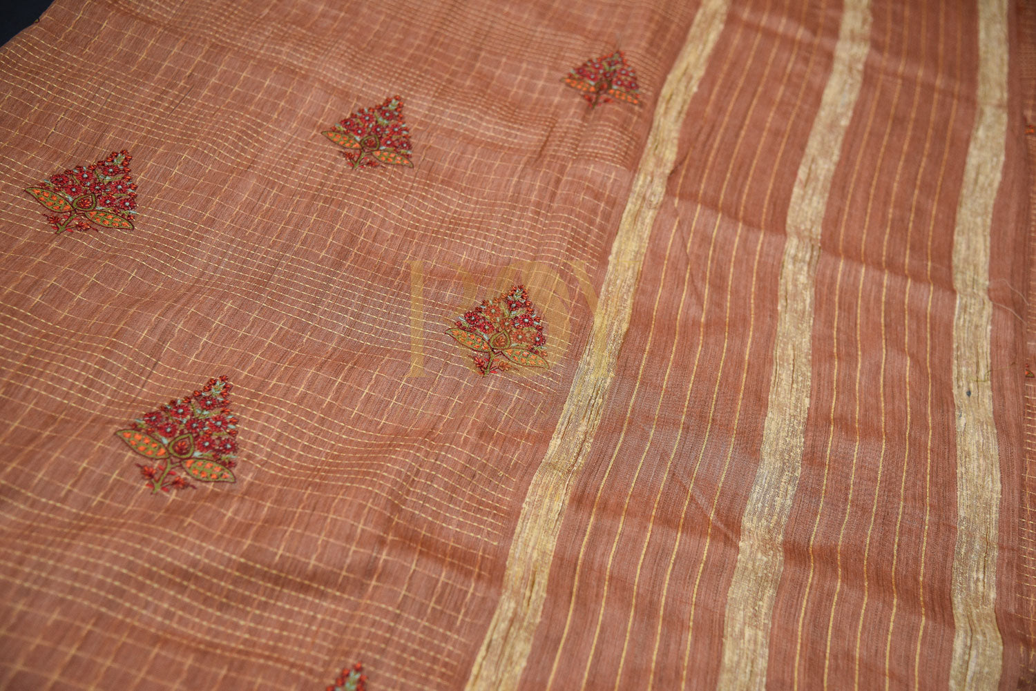 Fancy mix tussar saree