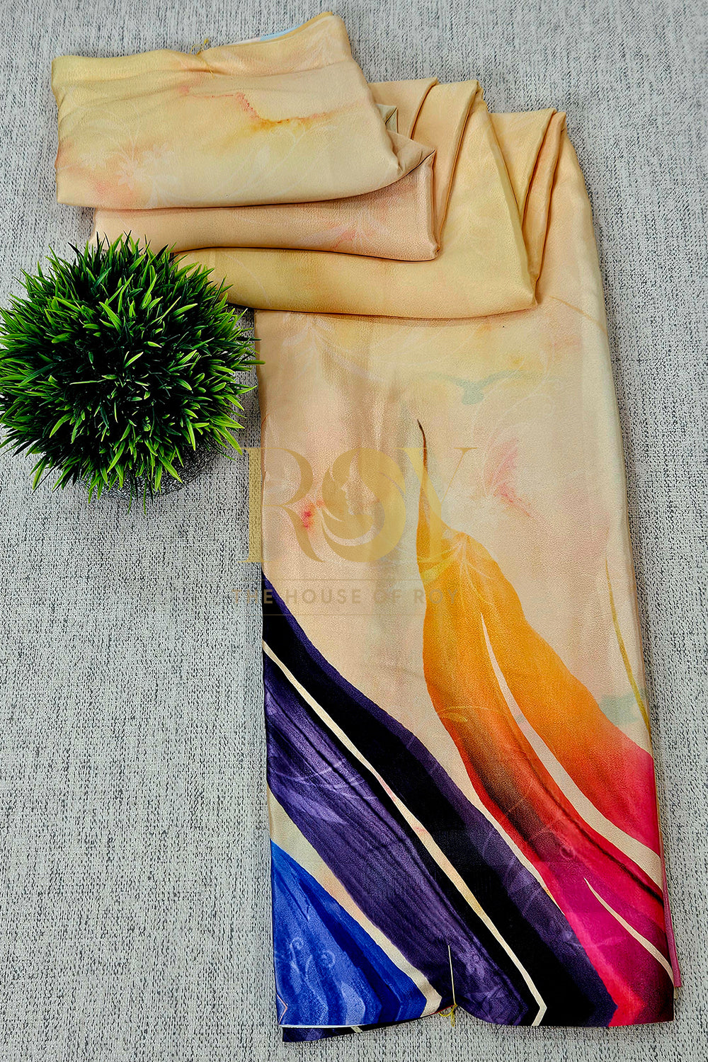 soft crepe saree with digital prints