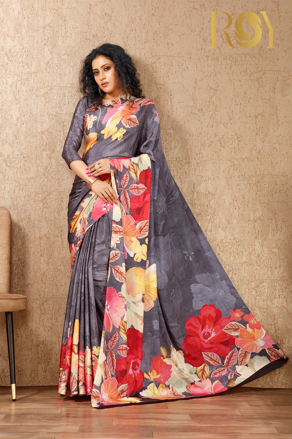 printed-soft-crepe-saree-blue