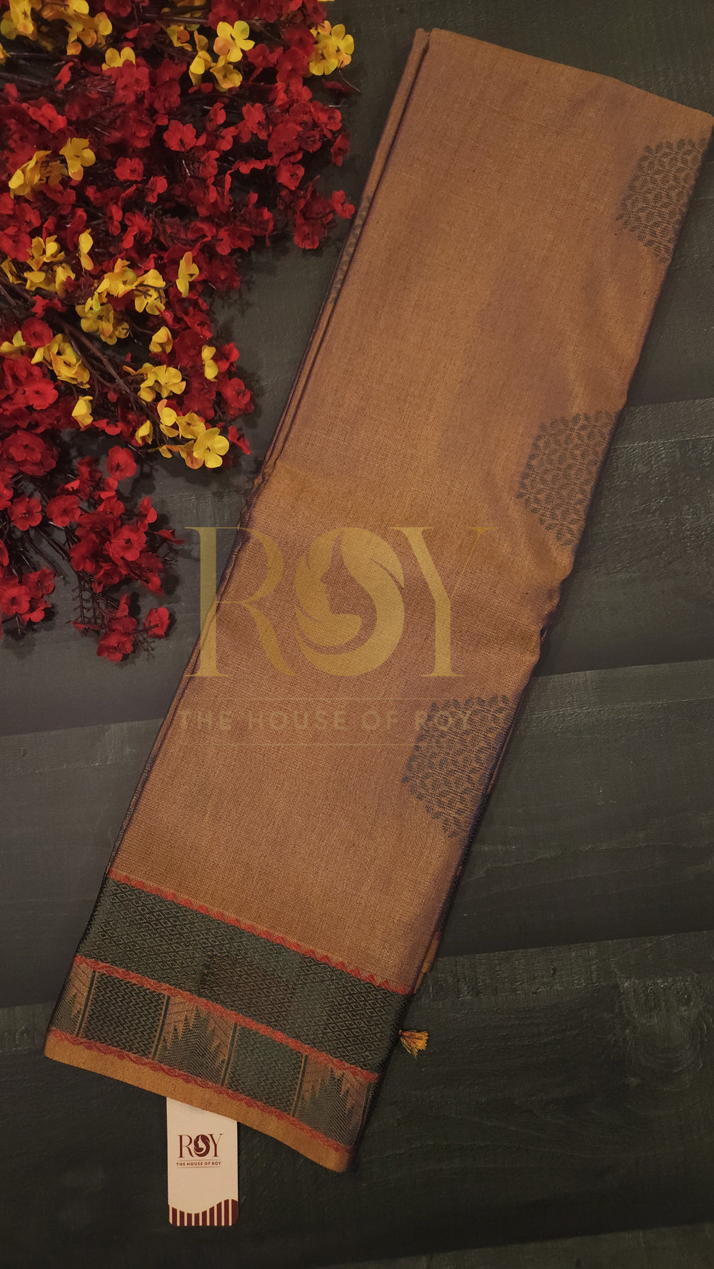 Soft Silk cotton Saree  bronze