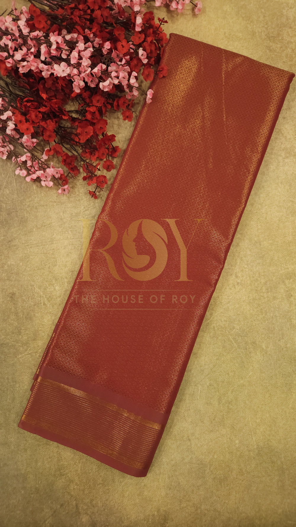 Tissue kanchi Silk Saree Maroon