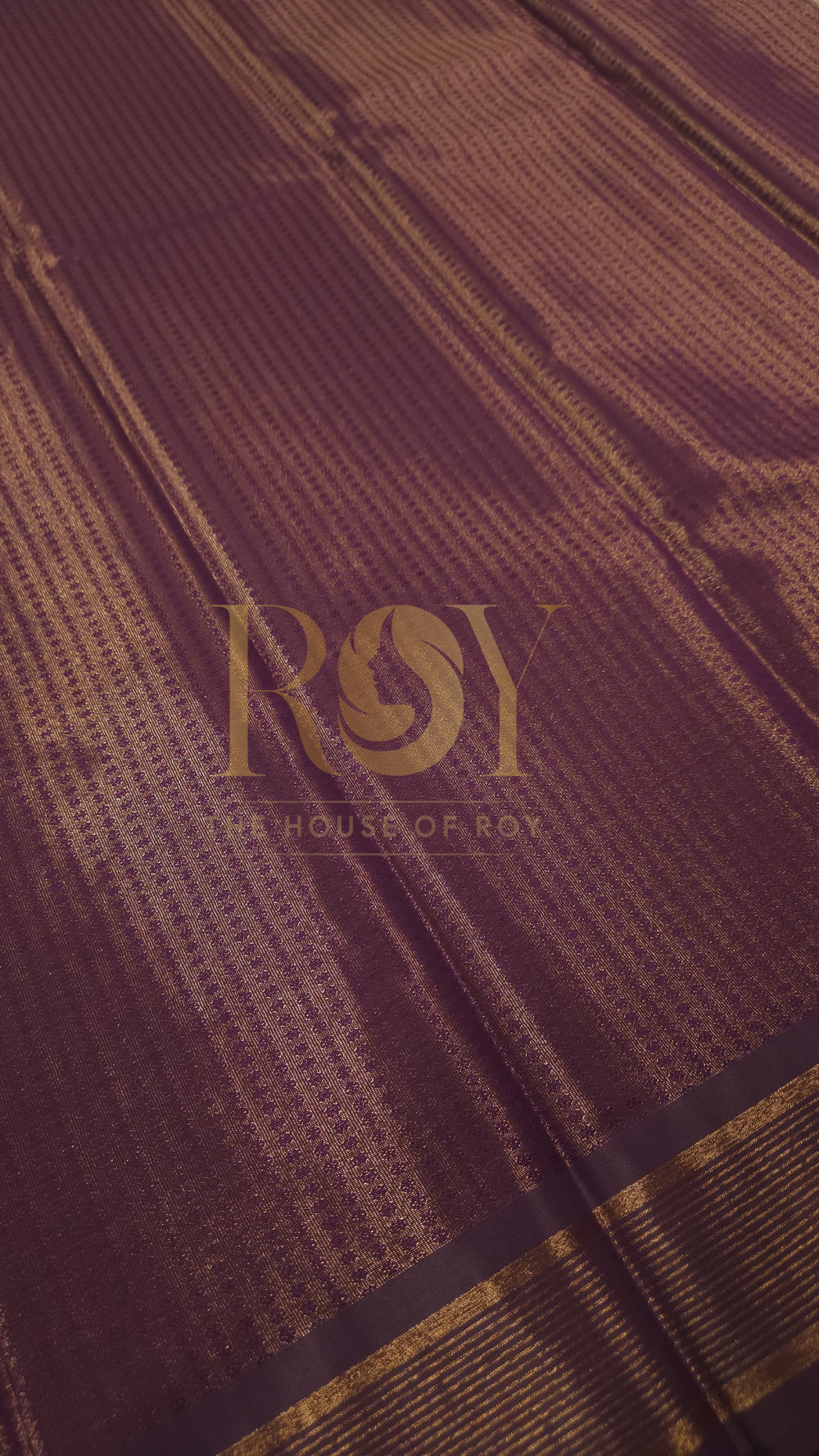 Tissue kanchi Silk Saree Plum