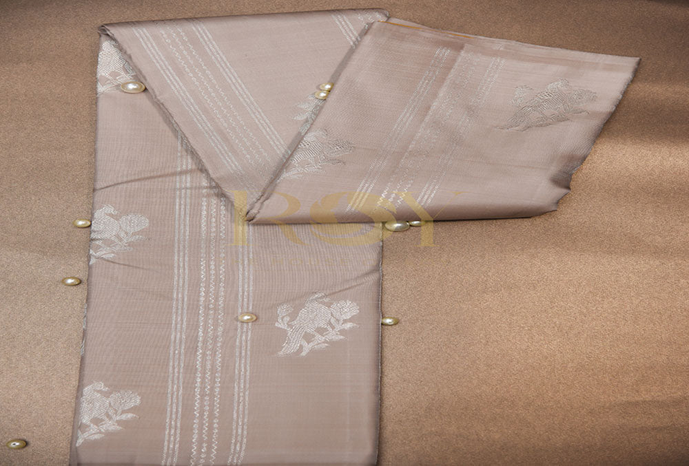 Luxurious & Pure Kancheepuram Silk Saree Champagne Color