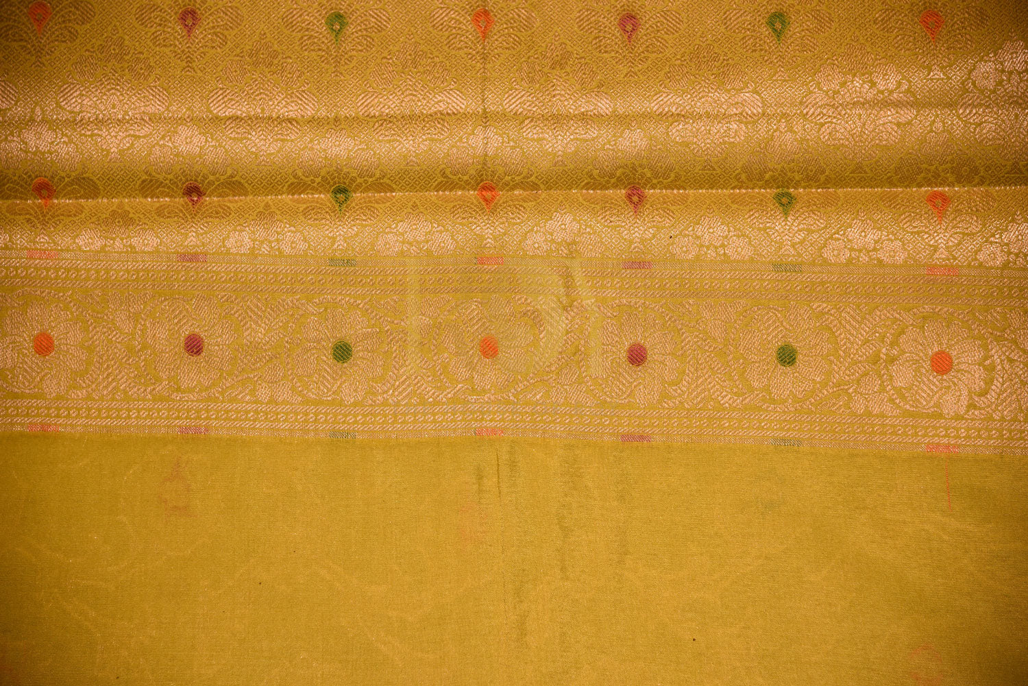 BANARASI  MUSTARD SILK