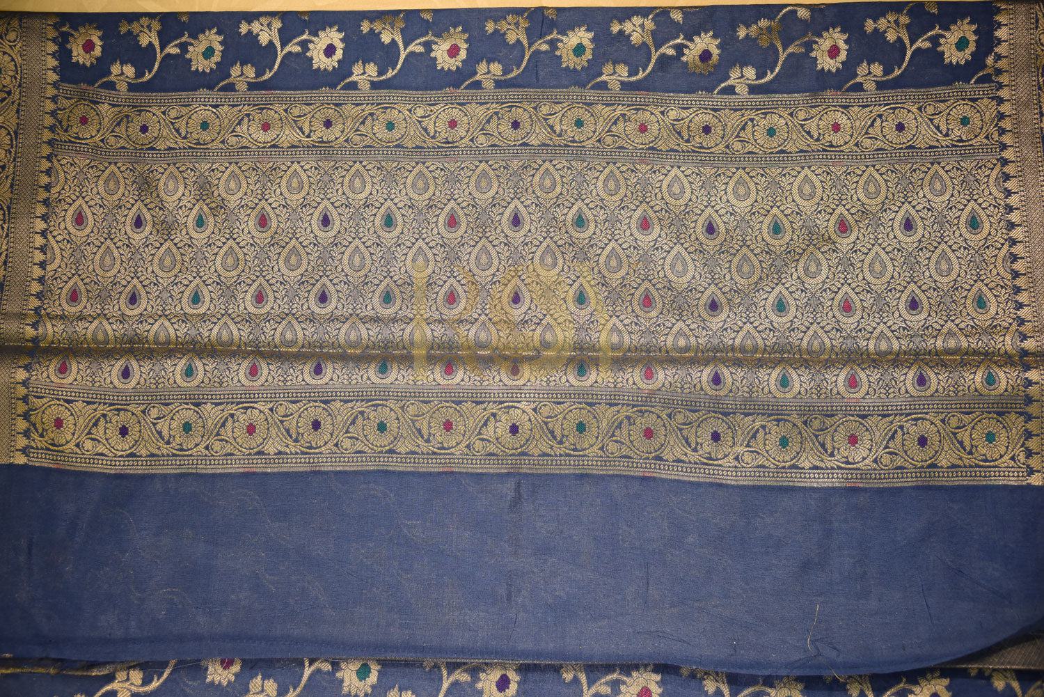 BANARASI BLUE SILK COTTON